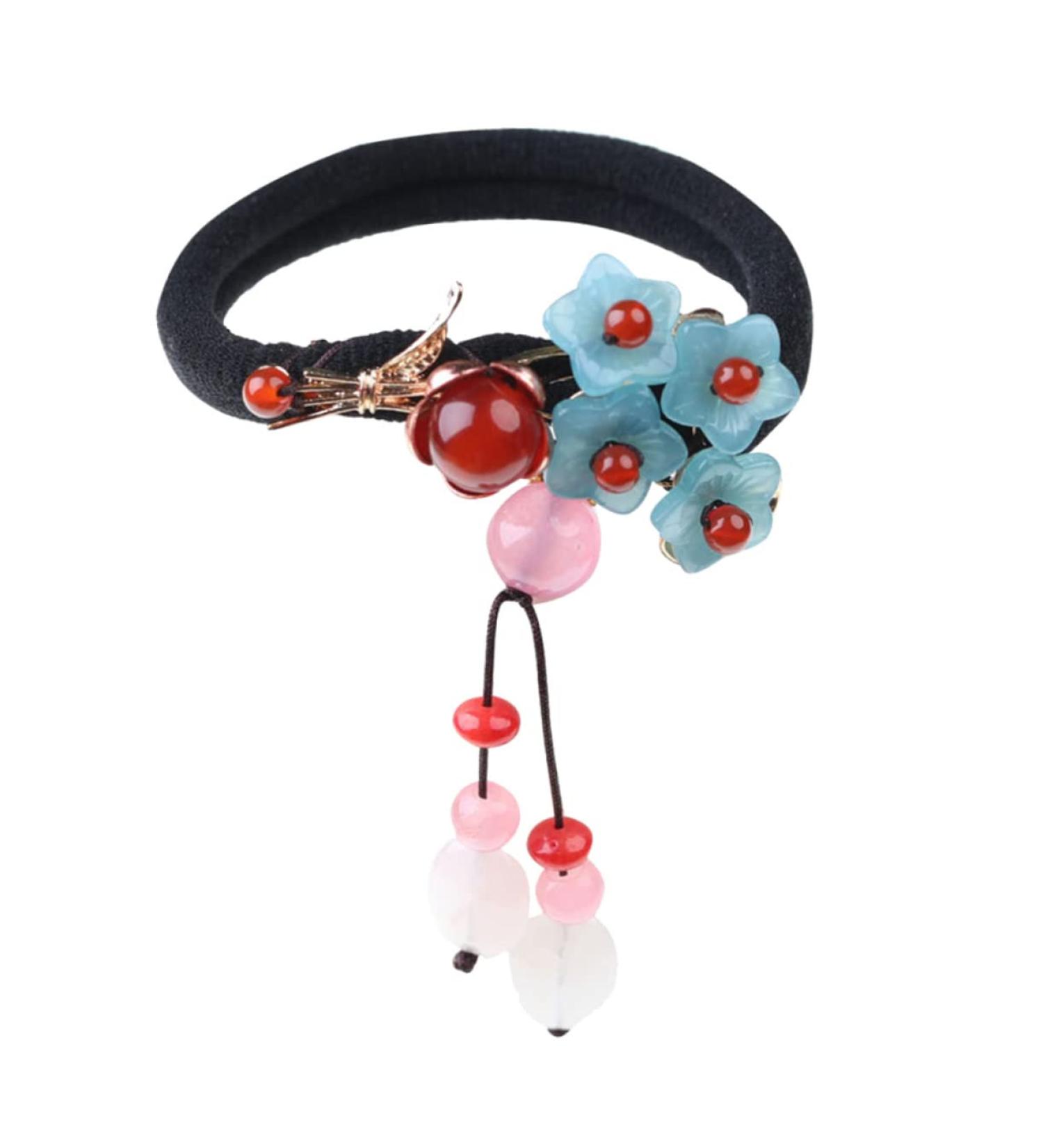minkissy 1pc Vintage Hair Tie Hanfu Hair Accessories Chinese Hair Accessories Decorative Hair Ties Bead Hair Ties Pearl Hair Cosplay Hair Accessorie Agate Hair Rope Lady Hair Bands Headgear - Buy Online on SooperMarket.com