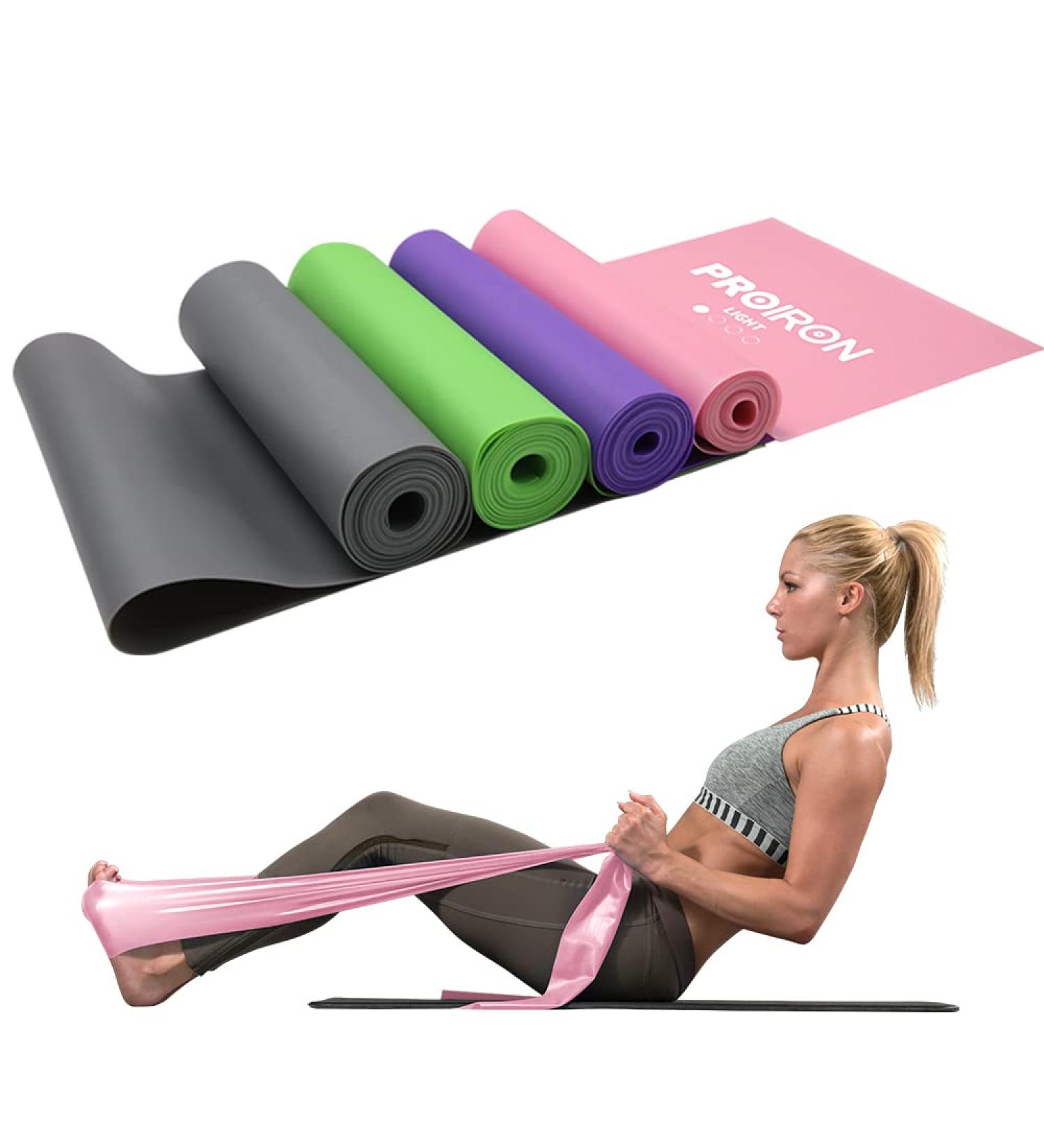 PROIRON Latex-Free Resistance Bands Set for Strength Training - Light, Medium, Heavy - Pink - 2m - 15lb - Buy Online on SooperMarket.com