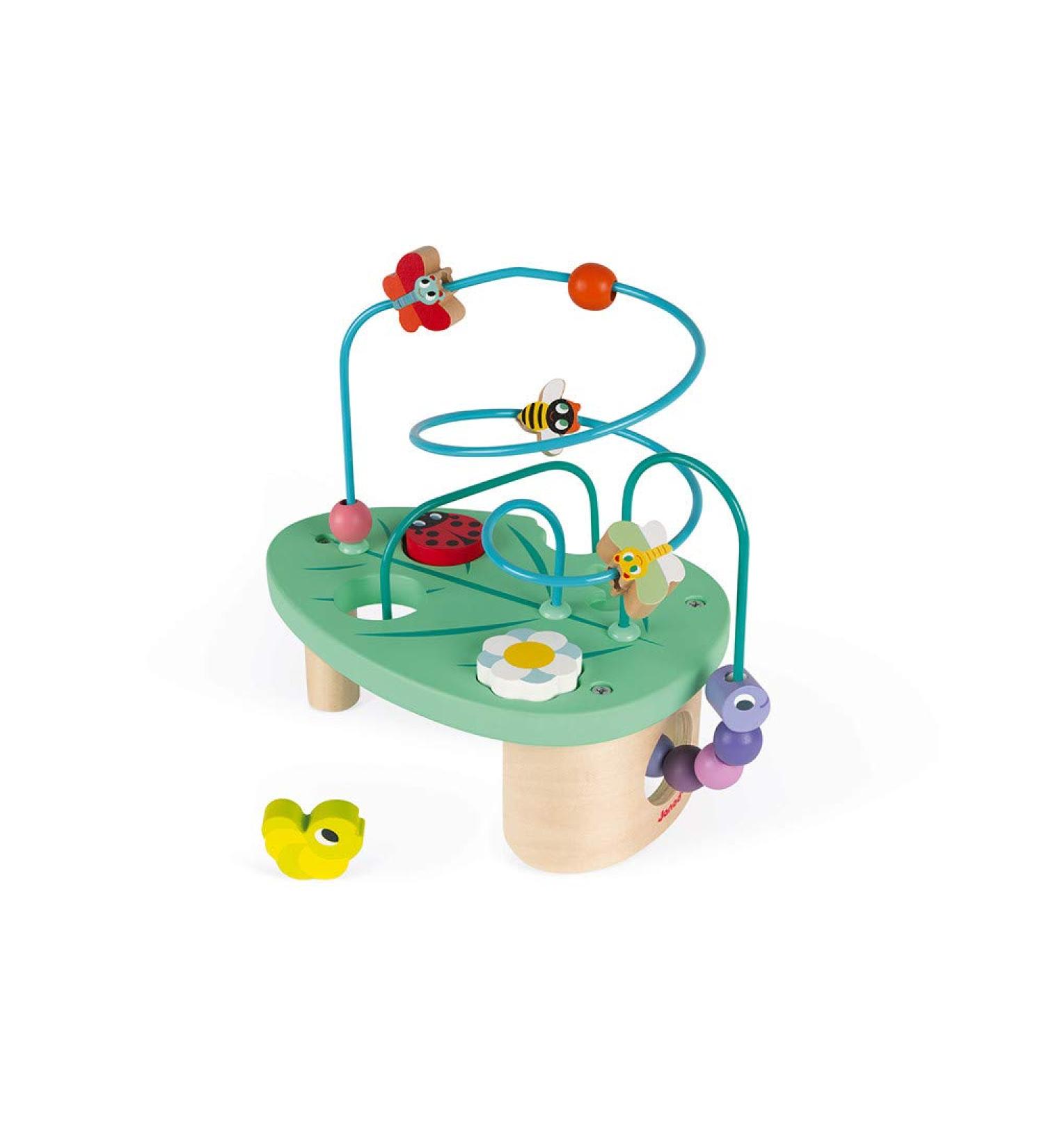 Janod Caterpillar and Co Looping - Wooden Early Learning Toy for 12 Months - Educational Fine Motor Skills Game - International Shipping Available - Buy Online on SooperMarket.com