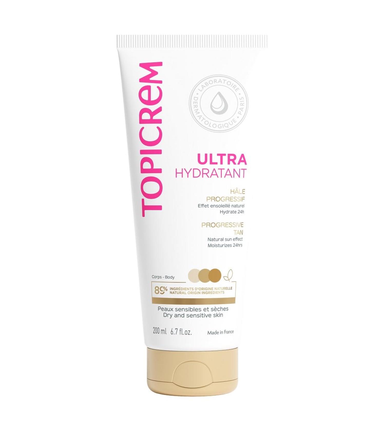 Topicrem Sensitive Skin Ultra-Moisturizing Progressive Tan 200ml | Ideal for Sensitive Skin | Fast International Shipping - Buy Online on SooperMarket.com