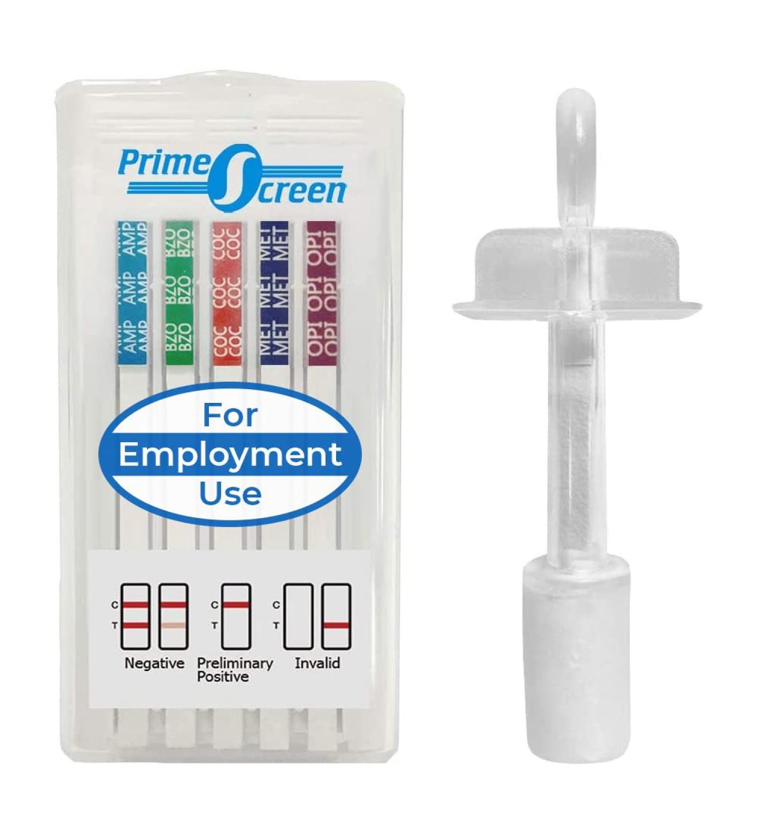 Prime Screen 6 Panel Oral Saliva Drug Test Kit - 5 Pack for Employment & Insurance Testing (AMP, COC, MET, OPI, PCP, THC) | ODOA-166 - Buy Online on SooperMarket.com