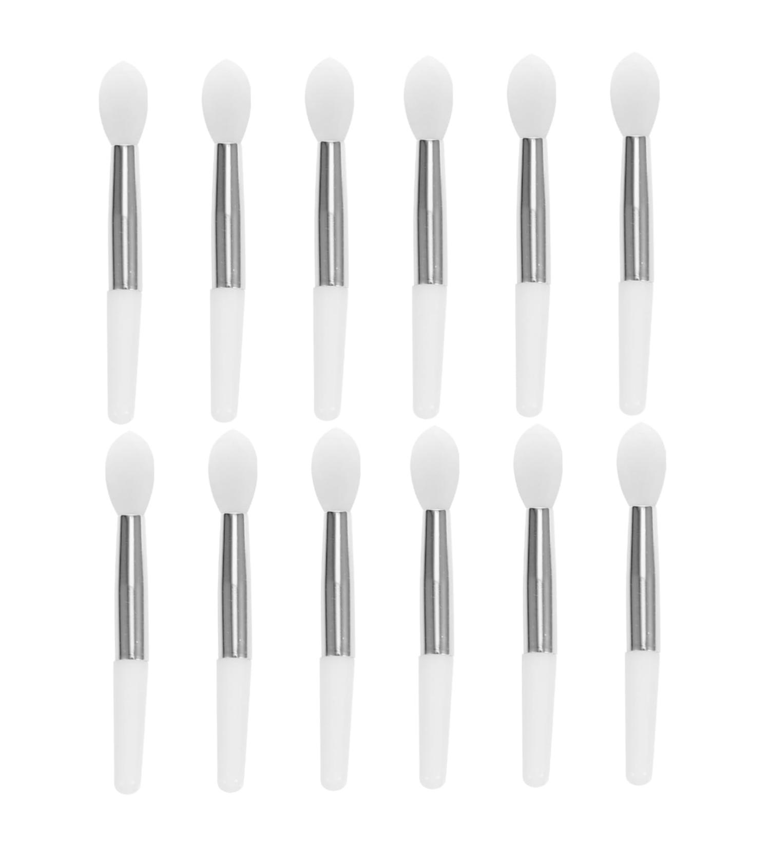 MAGICLULU 12pcs Silicone Lip Brush Travel Lip Brush Lip Makeup Brush Silicone Lip Scrubber Mini Tools Lip Applicators Lip Mask Applicator Flat Silica Gel White Concealer Brush 5.00X1.00X0.50CM White - Buy Online on SooperMarket.com