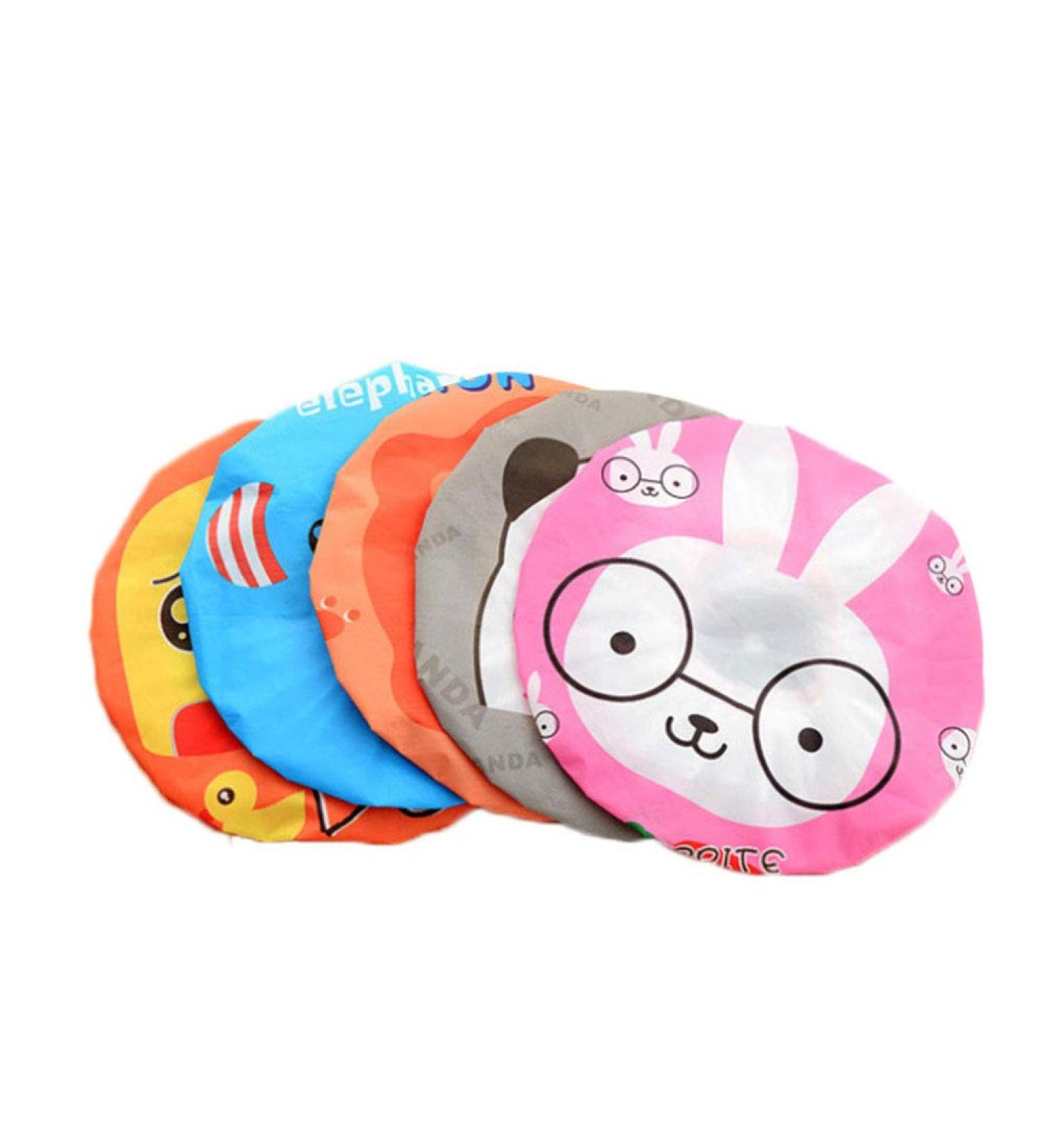 Japanese Waterproof Cartoon Shower Cap Set - 5 PCS | WOIWO - Buy Online on SooperMarket.com