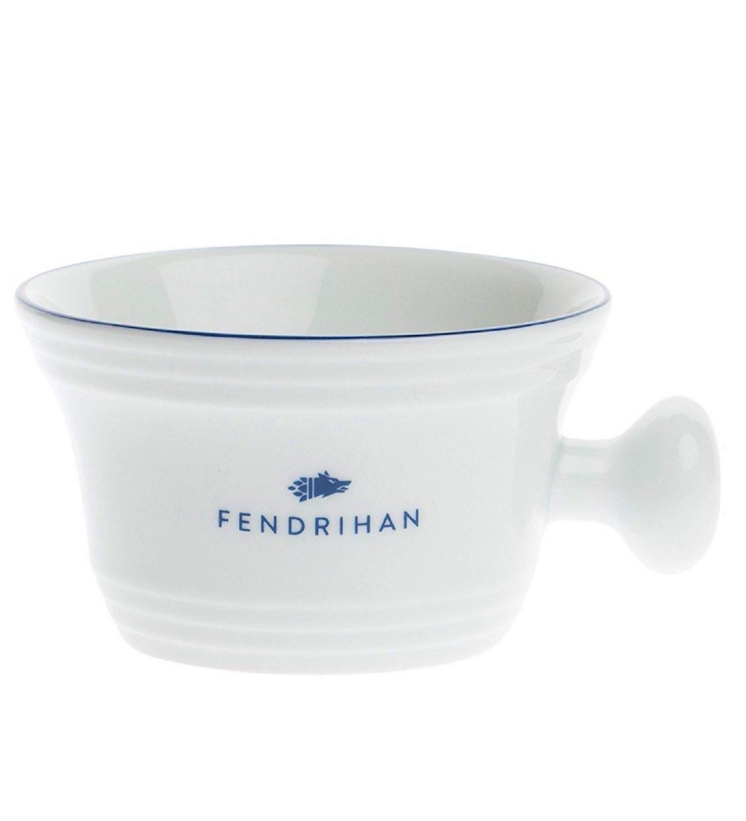 Fendrihan Hand-Painted Dark Blue Porcelain Apothecary Shaving Mug | Premium Shaving Accessories Worldwide Shipping - Buy Online on SooperMarket.com