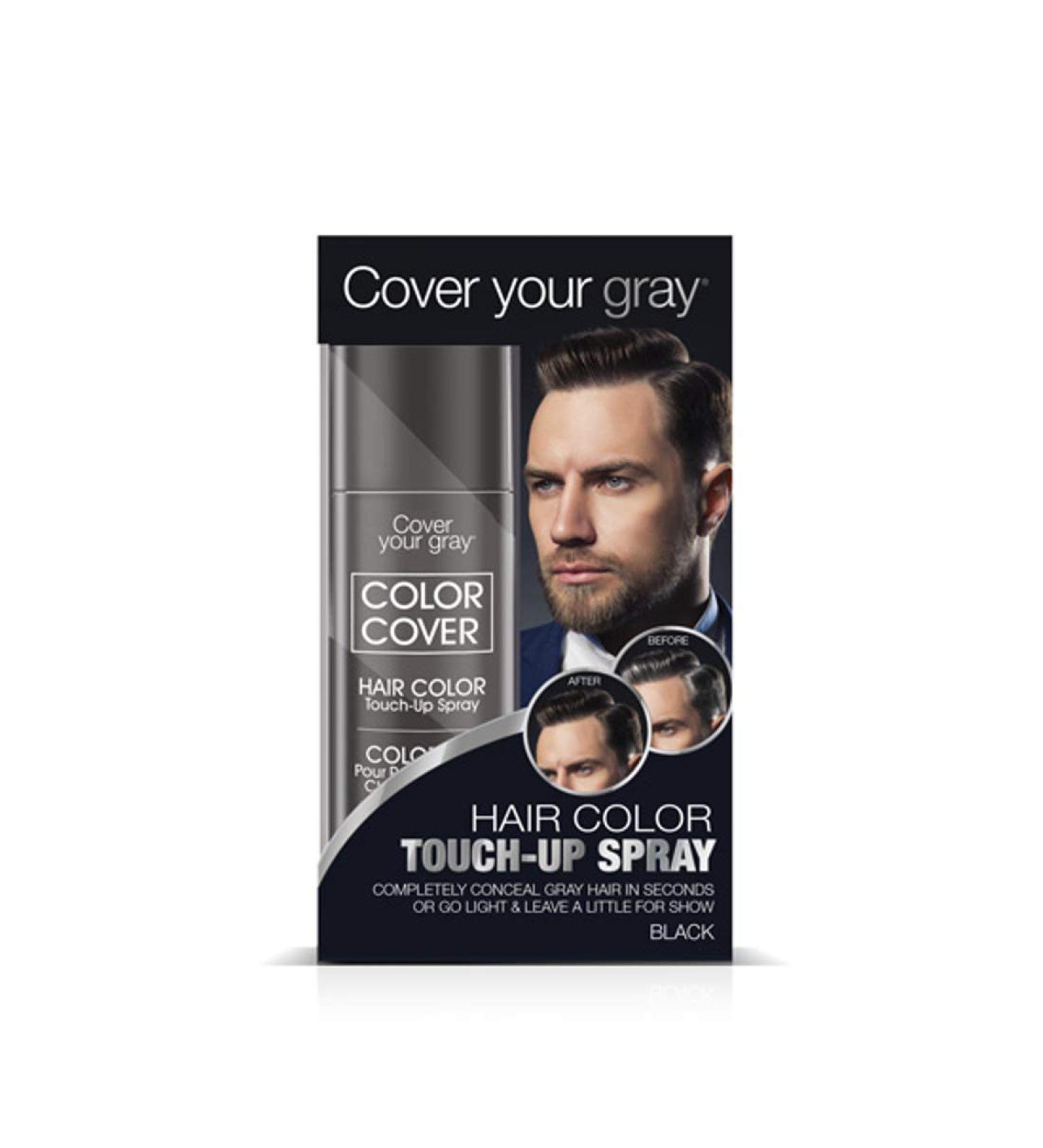Cover Your Gray for Men - Color Cover Hair Color Touchup Spray in Black | Fast International Shipping - Buy Online on SooperMarket.com