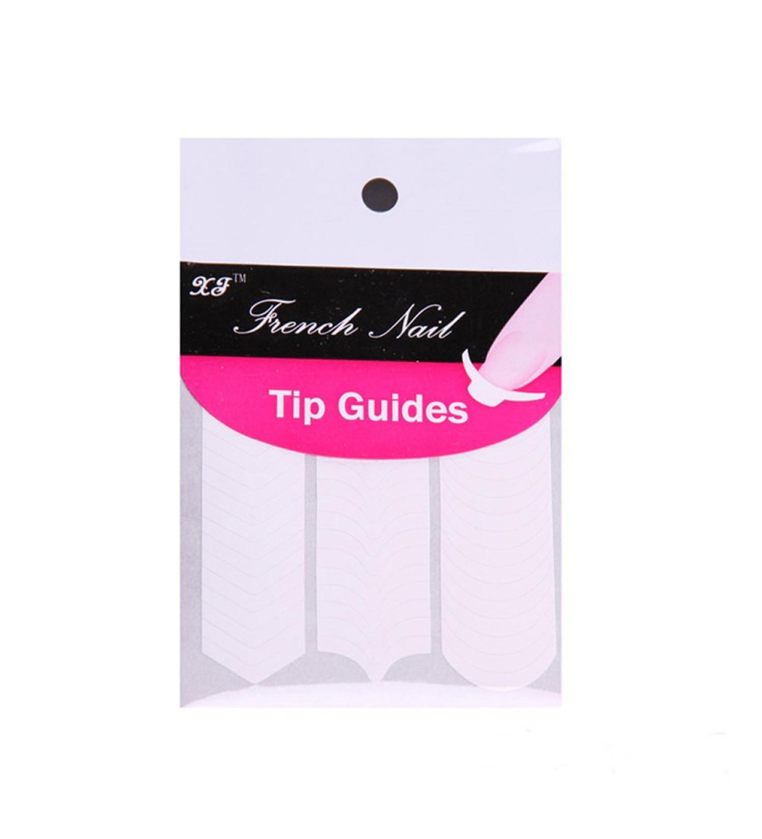 1/100 Pack French Stencil Nail Art Form Fringe Guides Manicure Sticker Tips Tape False Nails With And Design - Buy Online on SooperMarket.com