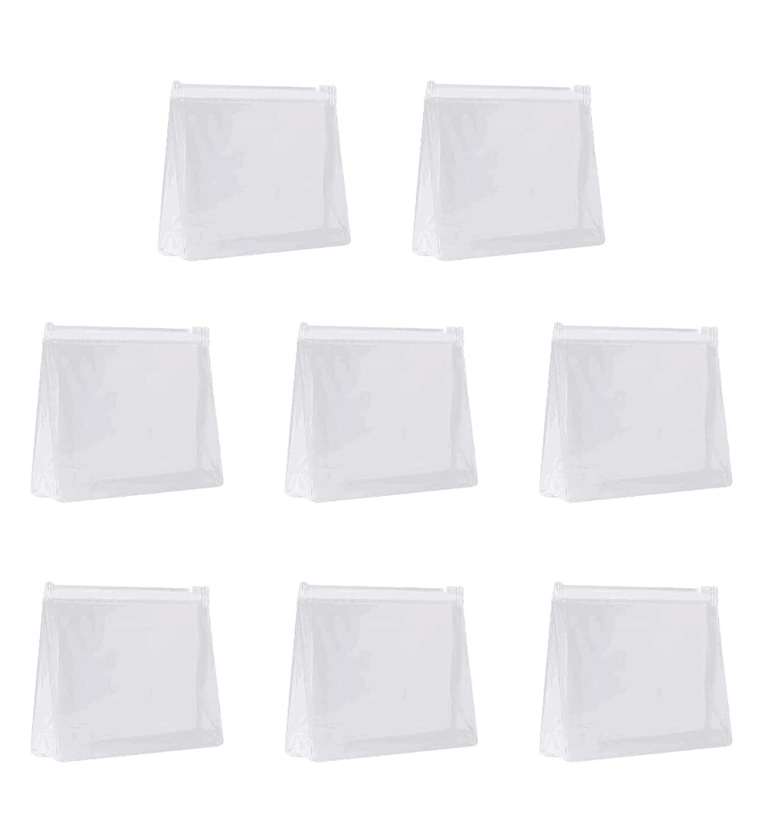 8pcs Mini PVC Cosmetic Organizer Bags with Zipper Closure - Travel & Bathroom Makeup Bag Set - Buy Online on SooperMarket.com