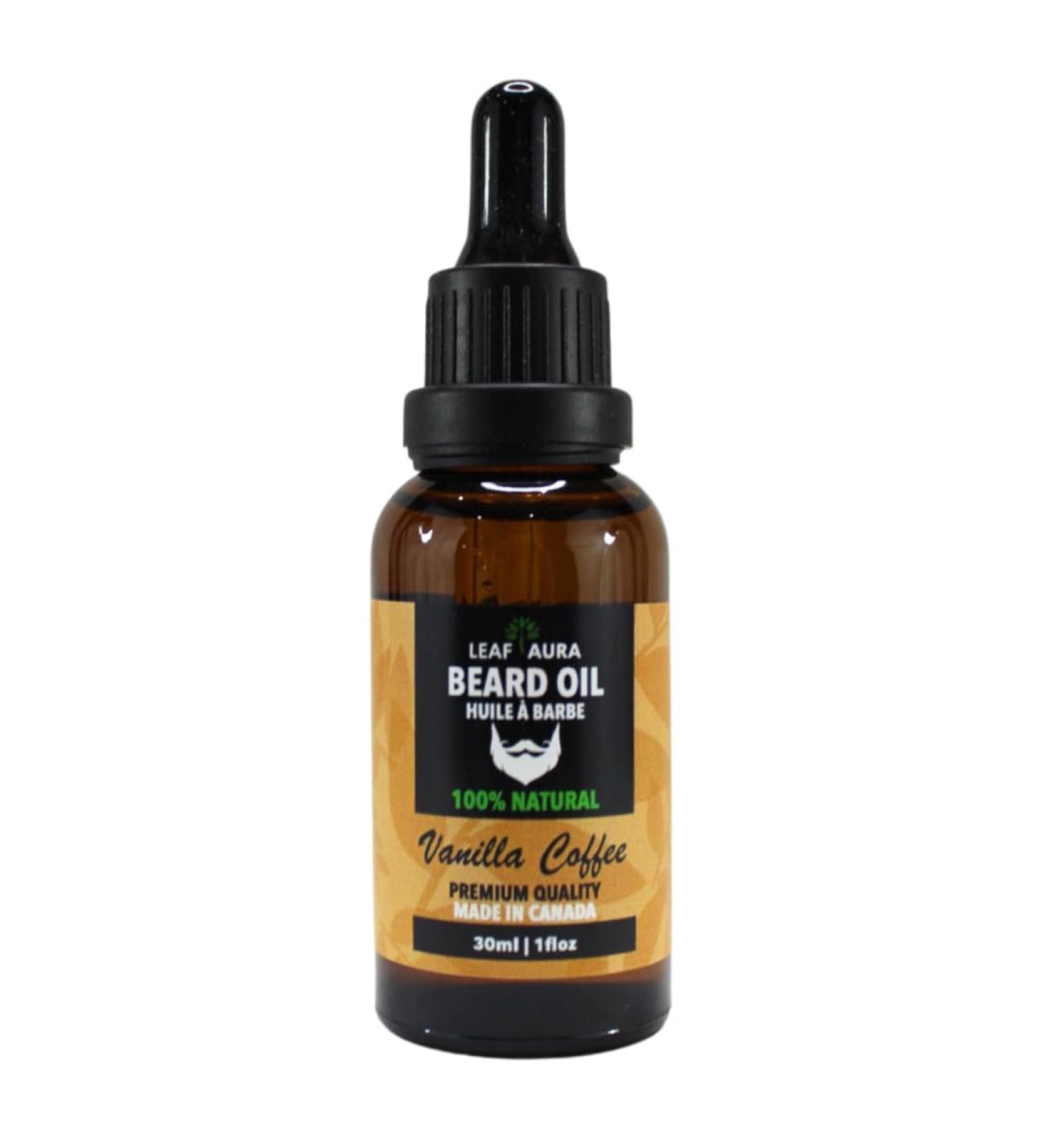 Beard Oil (Vanilla Coffee) - Premium Quality 100% Natural & Made in Canada | 30ml - Nourish & Style Your Beard - Buy Online on SooperMarket.com