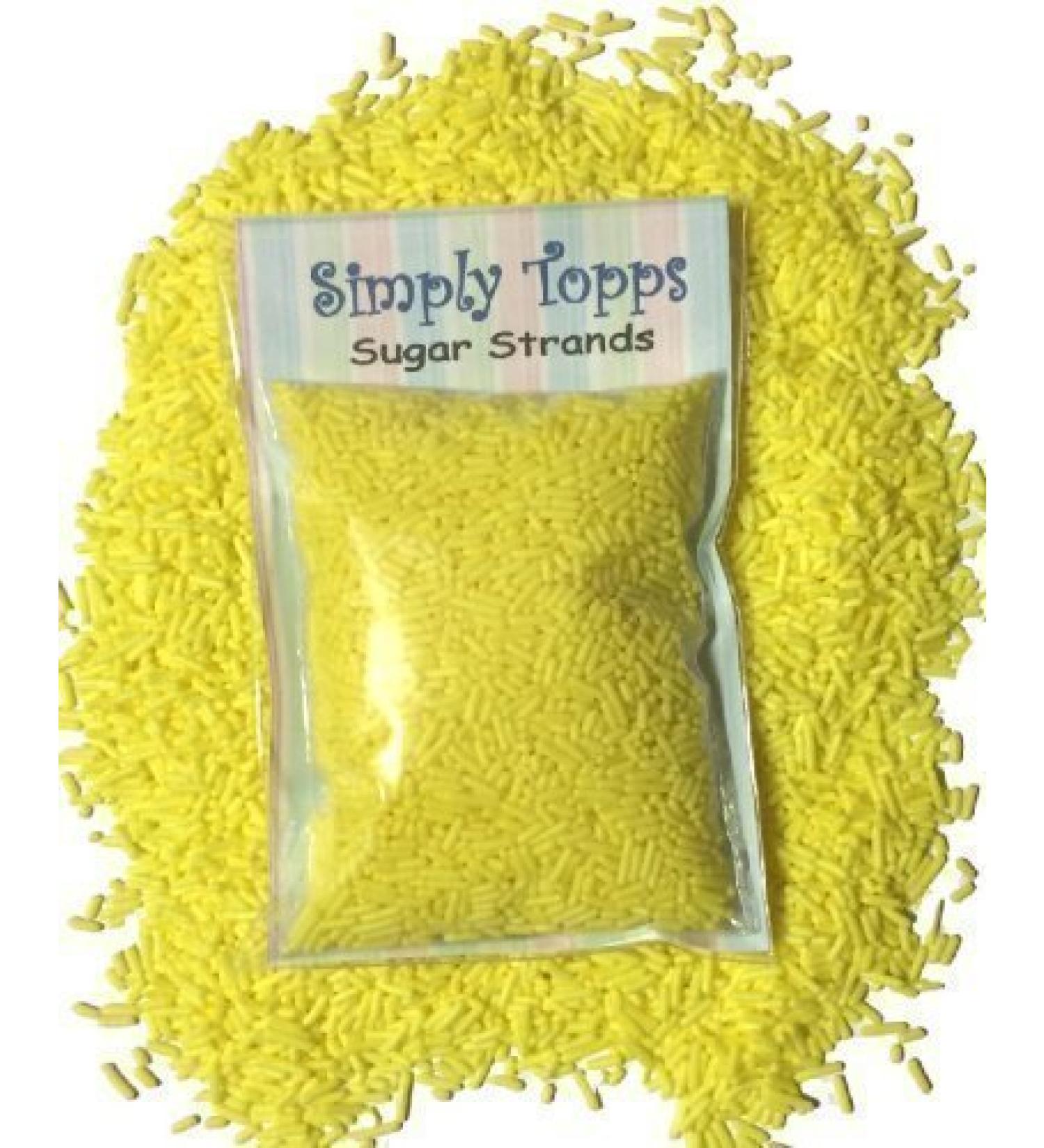 Yellow Sugar Strands Cake Sprinkles 30g for Cake or Cupcake Decorations