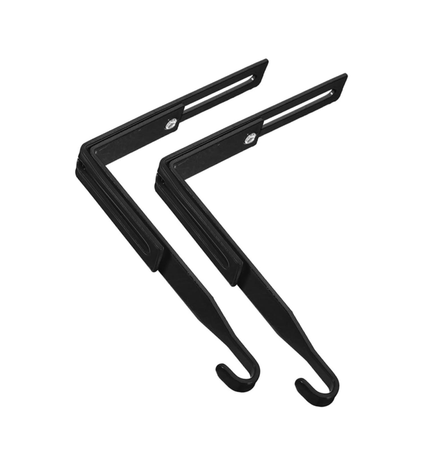ABOOFAN 2pcs Metal Cabinet Hooks Heavy Duty Clothes Hanger Towel Hooks Metal Hook Wall Hanging Household 8.00X7.00X1.20CM Black - Buy Online on SooperMarket.com