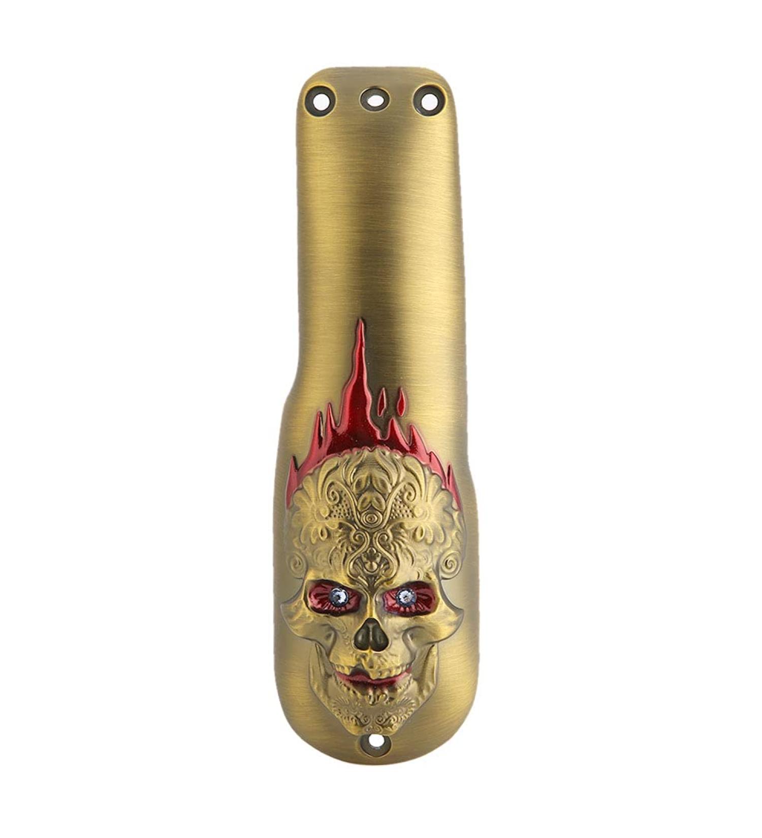 Professional Hair Clipper Front Cover - Electric Hair Cutter Trimmer Protective Casing for WAHL (Skull Gold - Buy Online on SooperMarket.com