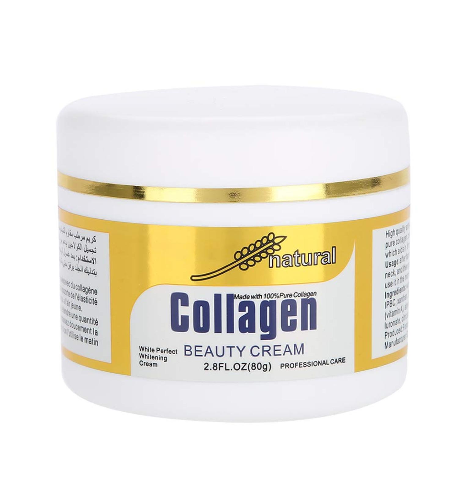 Collagen Beauty Cream Made with 100% Pure Human-like Collagen 80g Anti Aging Face Hydrating Moisturizer City Beauty Sculpting Cream Skin Firming Cream Smooth Wrinkles & Fine Lines - Buy Online on SooperMarket.com