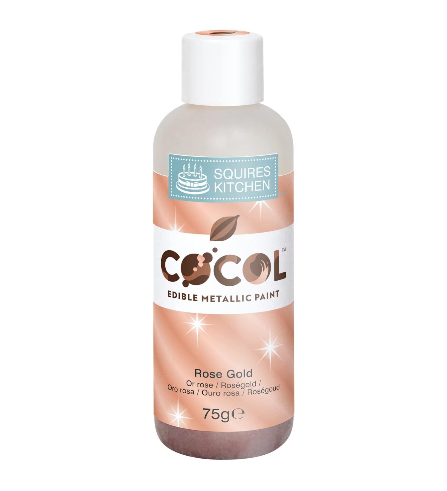 Squires Kitchen COCOL Metallic Chocolate Paint - The ultimate product for adding colour to chocolate and for making your own transfer sheets - Rose Gold 75g - Buy Online on SooperMarket.com
