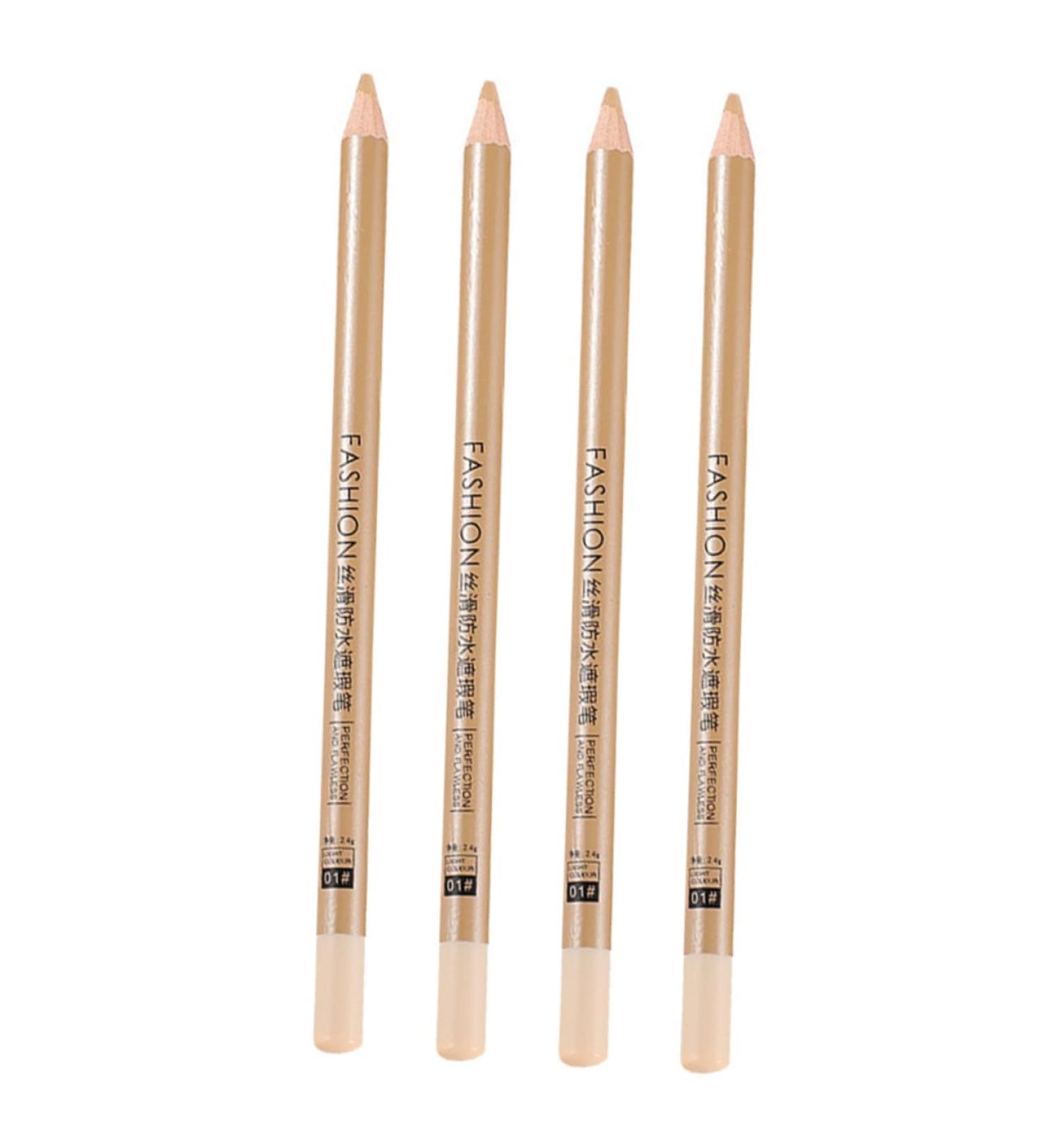 Mikinona 4pcs Concealer Pen Cover up Makeup Concealer Pot Concealer Eye Brightener Concealer Wooden White - Buy Online on SooperMarket.com