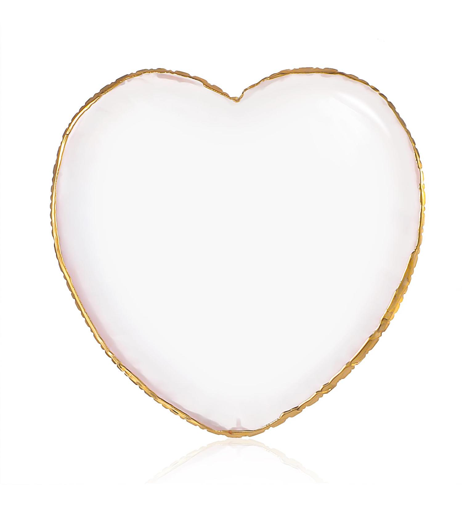 Gjinxi Resin Nail Art Palette Makeup Palettes Nail Mixing Palette Polish Color Mixing Plate Golden Edge Heart Shaped Nail Art Display Holder Display Board Heart Shape Cosmetic Mixing Tools - Buy Online on SooperMarket.com
