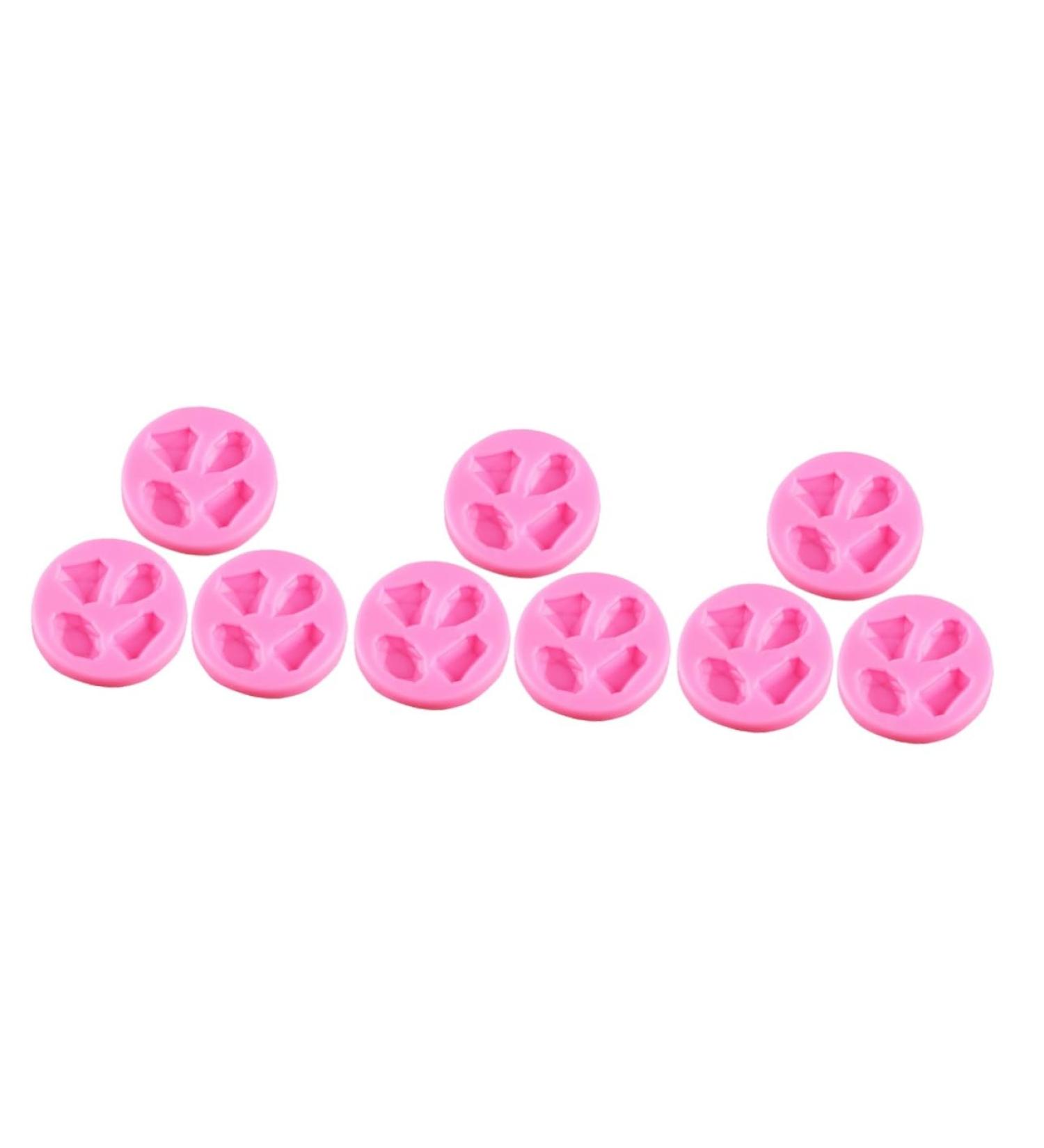 Cabilock 9 Pcs Baking Mold Silicone Chocolate Molds Pastry Silicone Mold Jelly Pink Cake Machine 7X7X1CMx3pcs Pinkx3pcs - Buy Online on SooperMarket.com