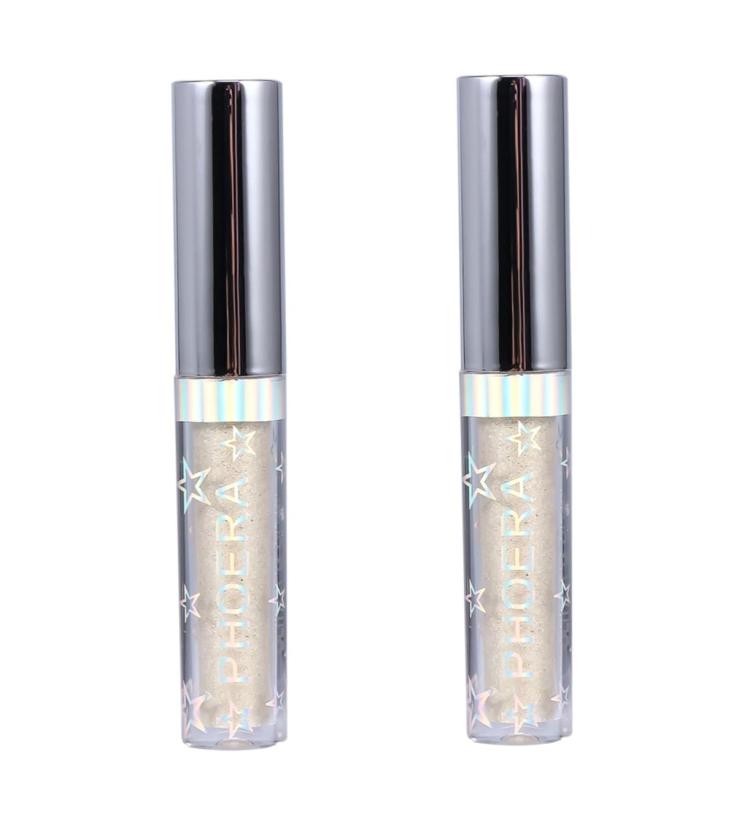 FOYTOKI 2pcs Glow Eye Powder Sparkling Eyeliner Glitter Liquid Eyeliners Shining Eyeshadow Eye Shadow Golden - Buy Online on SooperMarket.com