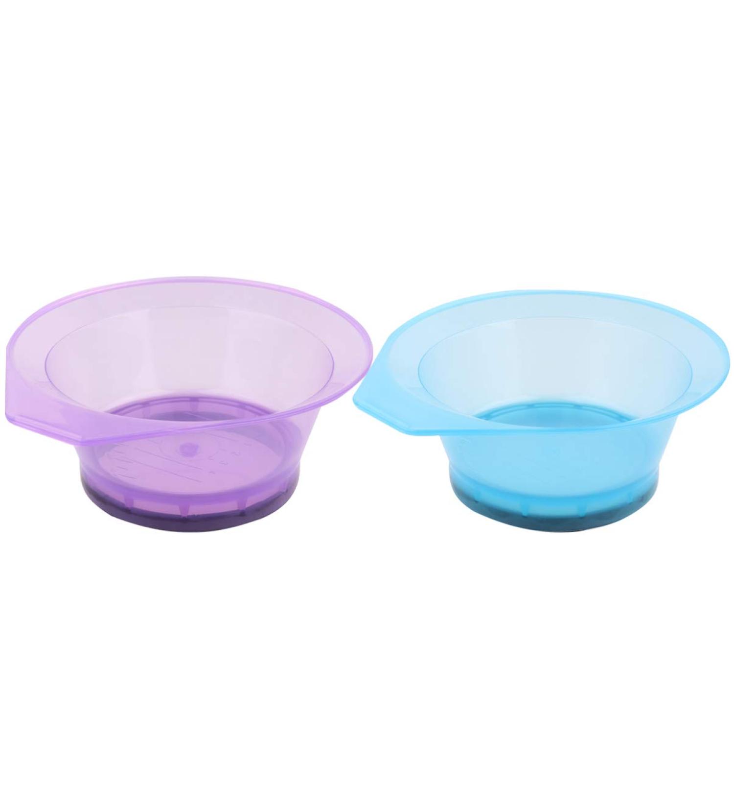 Hair Coloring Bowl Set - 2pcs Tint Mixing Bowls for Hair Color with Gloves and Blender - Salon Hair Dye Tool in Assorted Colors - Buy Online on SooperMarket.com