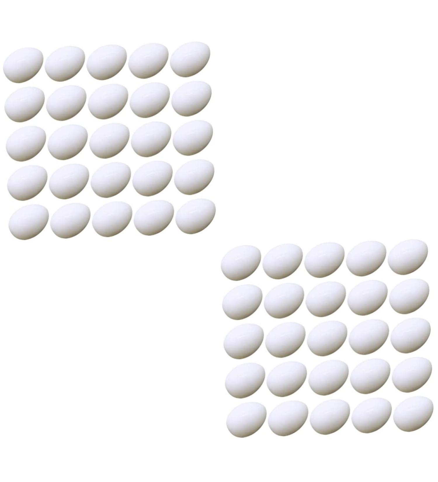 BCOATH 60 Pcs Water Injection Fake Pigeon Eggs White Fake Eggs Parrot Eggs Compact Eggs Breeding Props Craft Eggs for Painting Artificial Eggs Toy Eggs Supplies Meat Pigeon Plastic Whitex2pcs 2.9X4.1CMx2pcs - Buy Online on SooperMarket.com