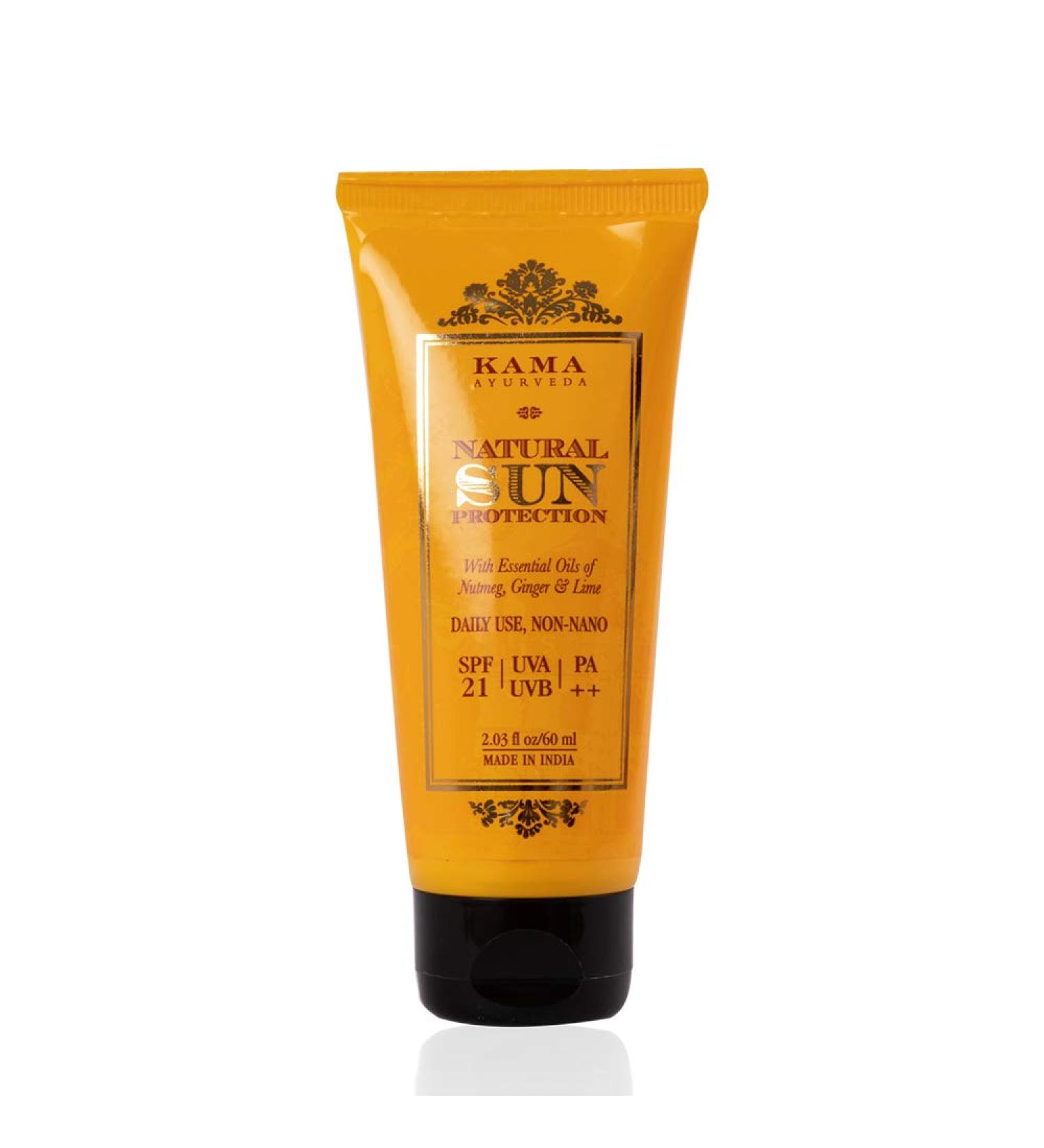 Kama Ayurveda Natural Sun Protection SPF-21 60ml - Broad Spectrum Sunscreen - Buy Online on SooperMarket.com