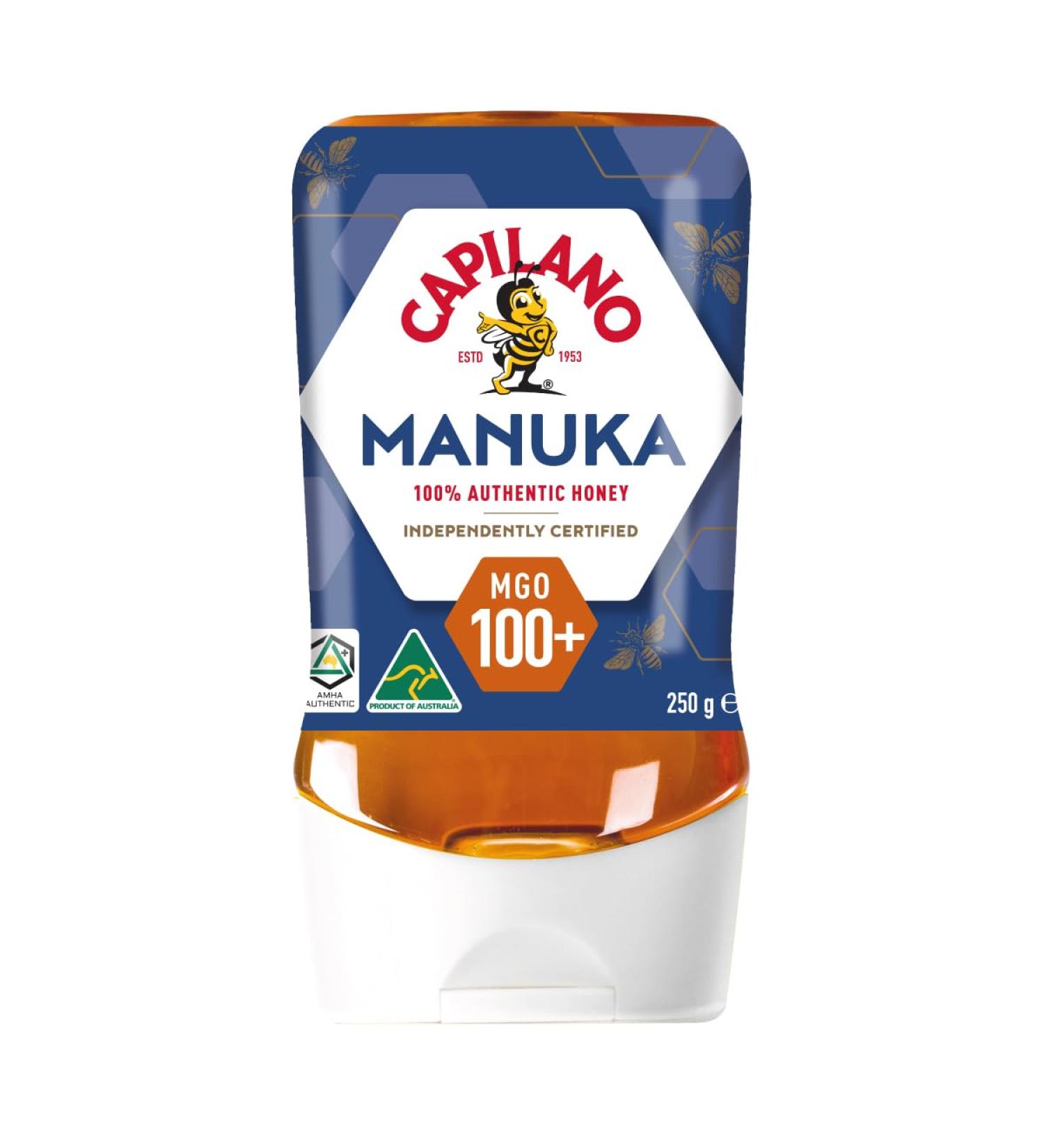 Capilano Manuka Honey MGO100 250g - Dark Amber | Pure Australian Honey - Buy Online on SooperMarket.com