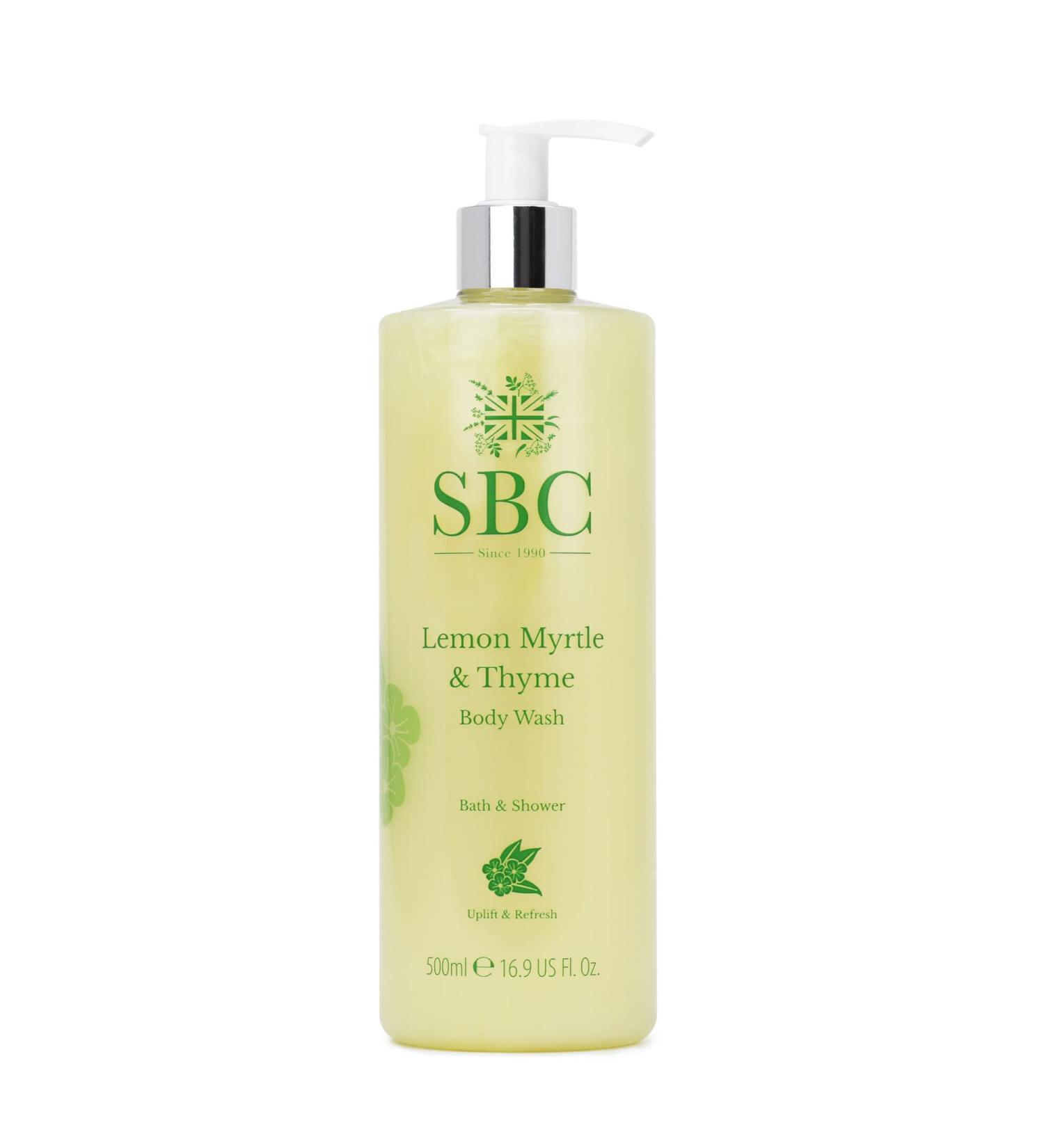 SBC Skincare Lemon Myrtle & Thyme Body Wash - 500ml | Zesty Shower Gel For Men And Women | Shower Cream For Oily And Breakout-Prone Skin | Vegan Friendly | SLS Free - Buy Online on SooperMarket.com