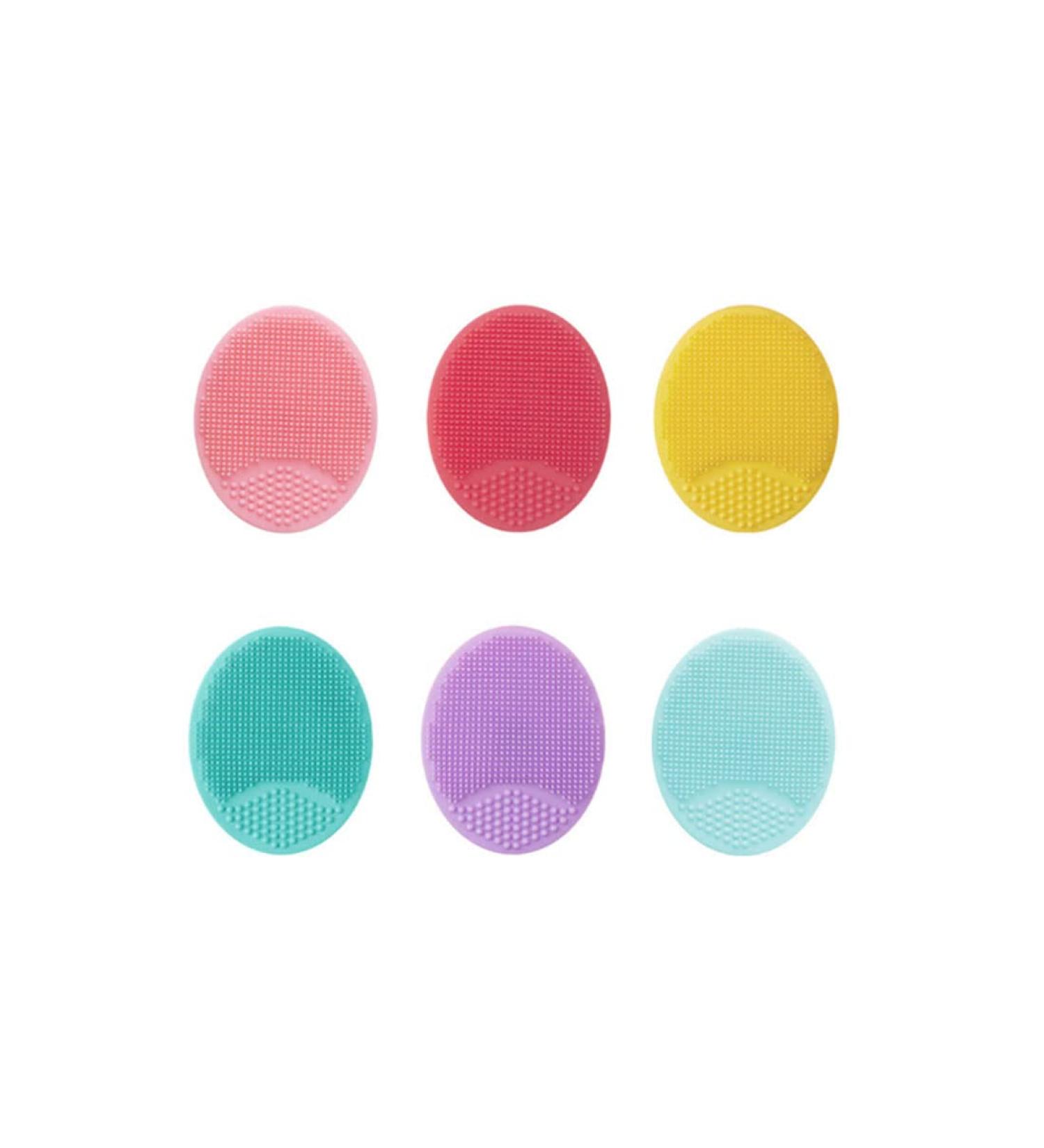 6 Pack Silicone Face Scrubber Exfoliator Pads - Precision Pore Cleansing & Acne Blackheads Removal | Facial Cleansing Brush Set for Deep Skin Care - Buy Online on SooperMarket.com