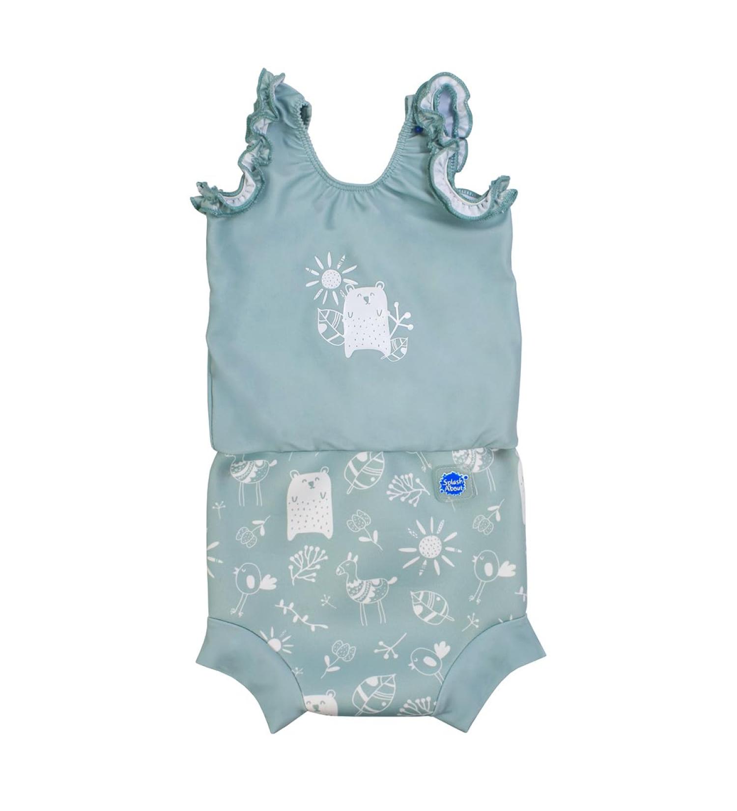 Splash About Happy Nappy Costume with Reusable Swim Nappy Sunny Bear 12-24 Months