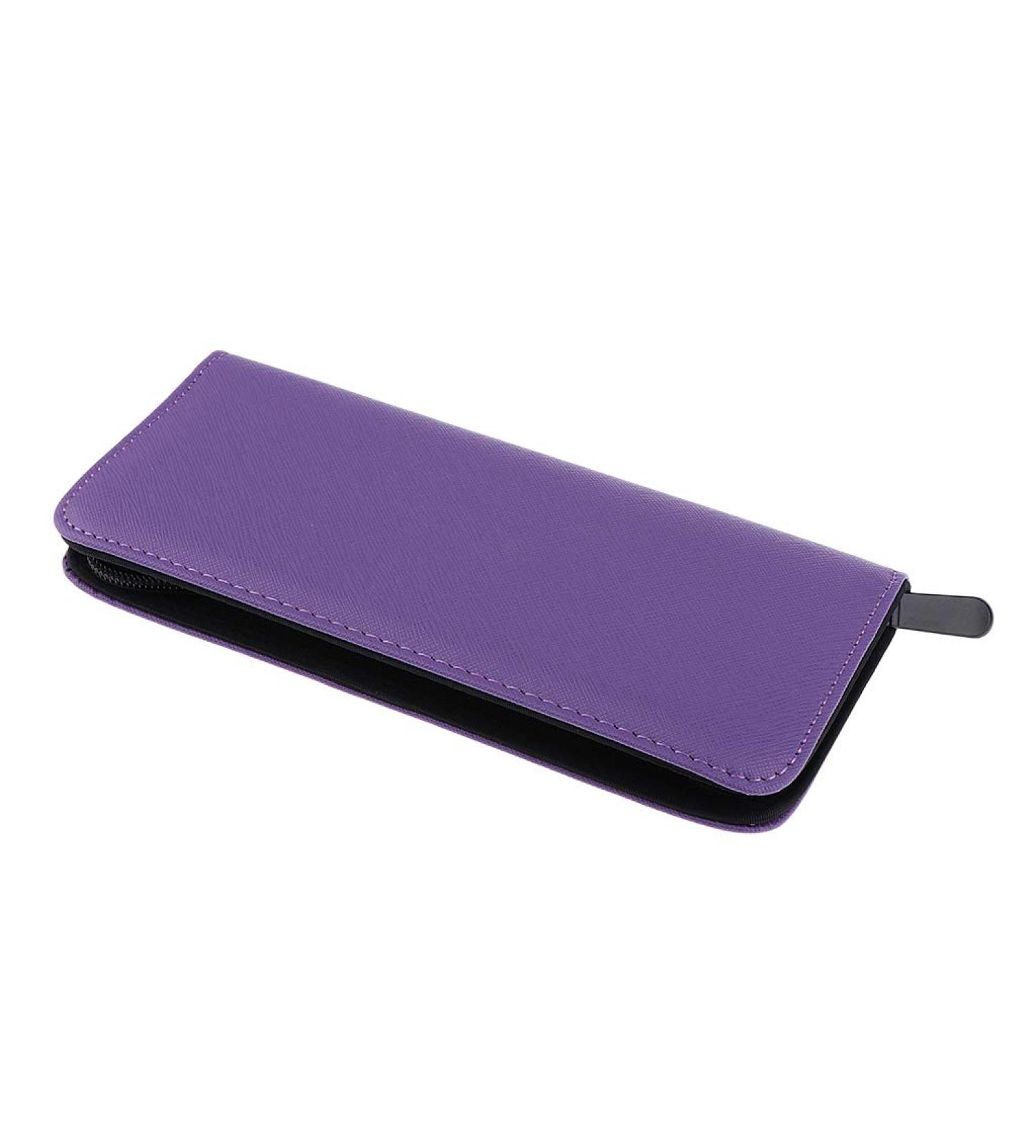 Pro Hair Stylist Scissor Pouch Case for Hairdressers Salon Tools Holster Bag Soft Fabric Roll-Up Organiser - Purple as described - Buy Online on SooperMarket.com