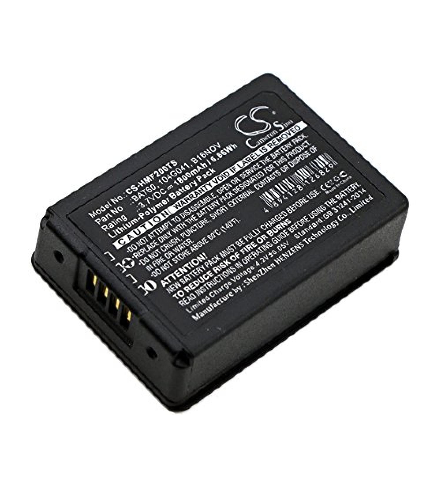 1800mAh Battery Replacement for Clear-Com FreeSpeak II BAT60 - 16NOV 104G041 (3.7V) | International Shipping Available - Buy Online on SooperMarket.com