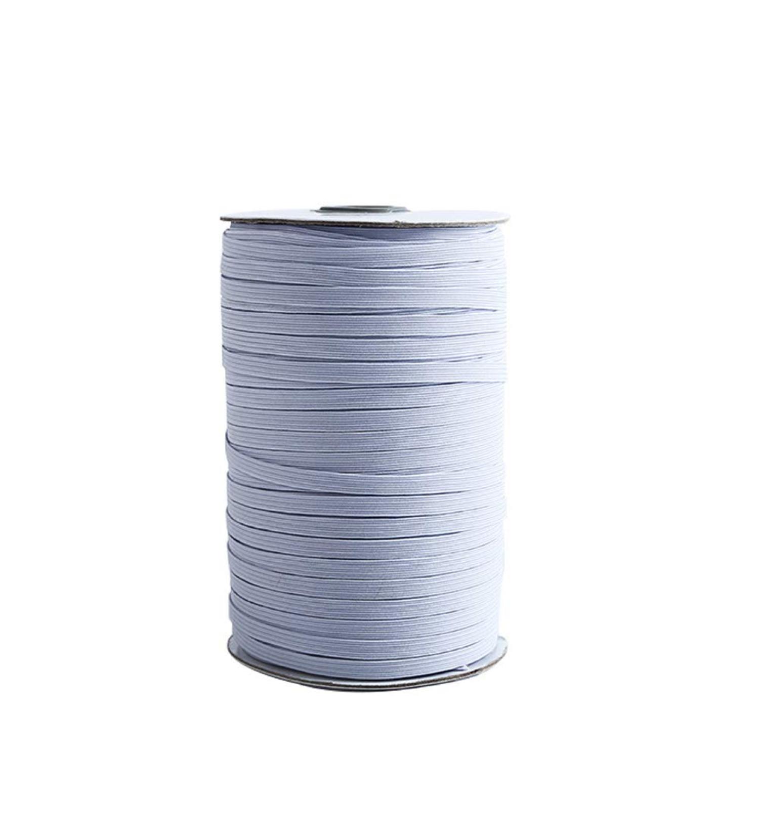 200 Yards 1/4 Inch Braided Elastic Band - White Stretch Cord for Sewing, DIY Masks | High Elasticity Knit Elastic - Buy Online on SooperMarket.com