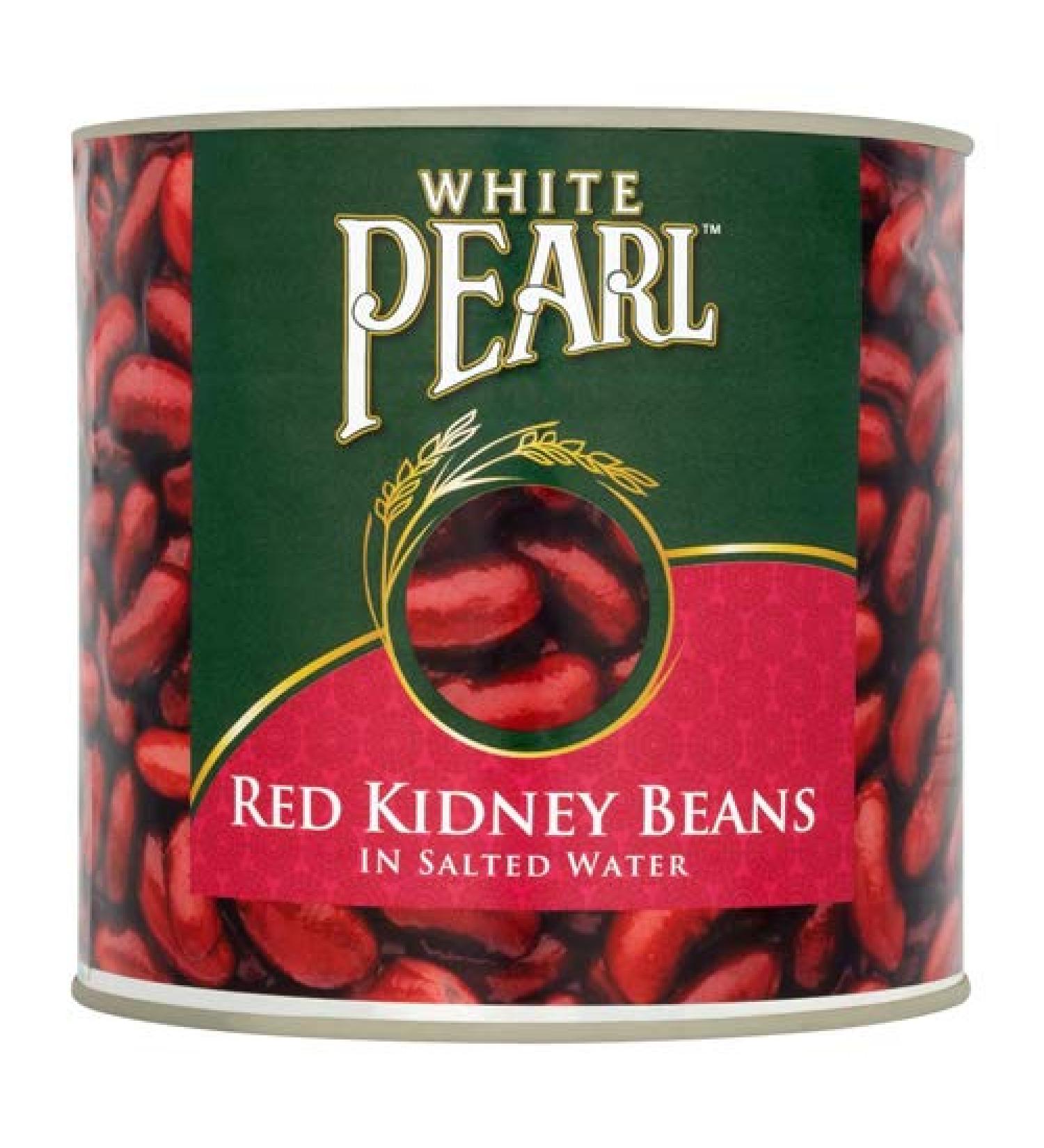 White Pearl Red Kidney Beans in Salted Water 2.55 kg