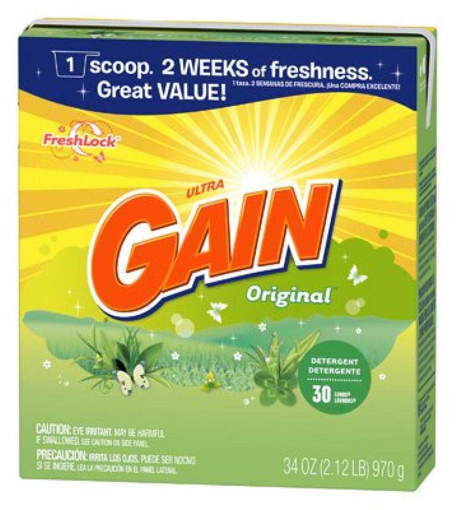 procter & gamble 27832 Gain 34 OZ 30 Use Original Scent Powder Detergent