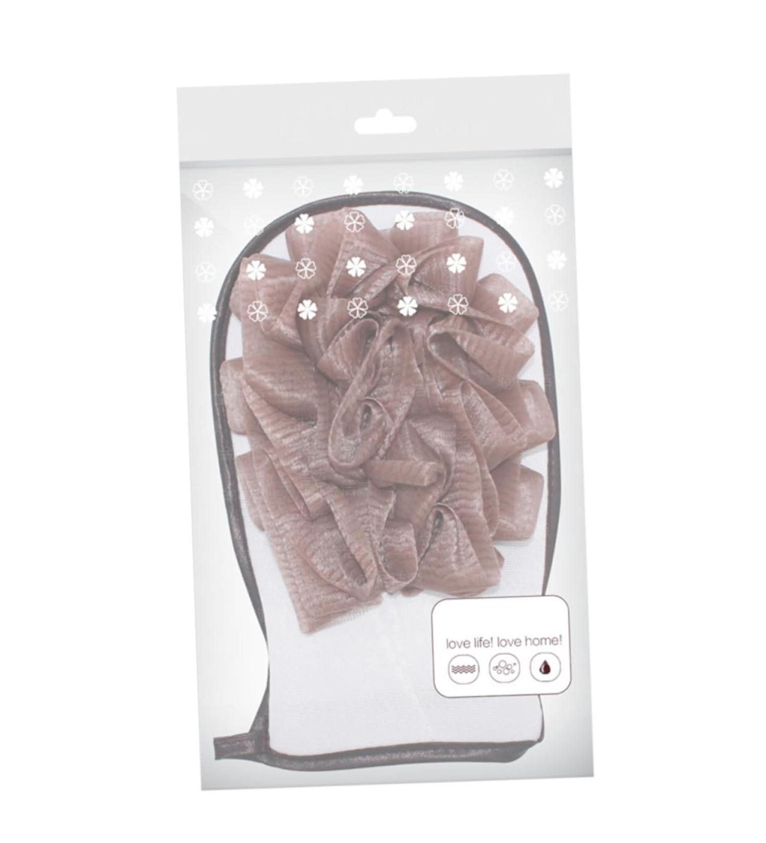 Angoily 2-in-1 Bath Gloves - Exfoliating Body Wash Mitts for Dead Skin Removal | Spa Scrubbing Towel For a Refreshing Shower Experience - Buy Online on SooperMarket.com