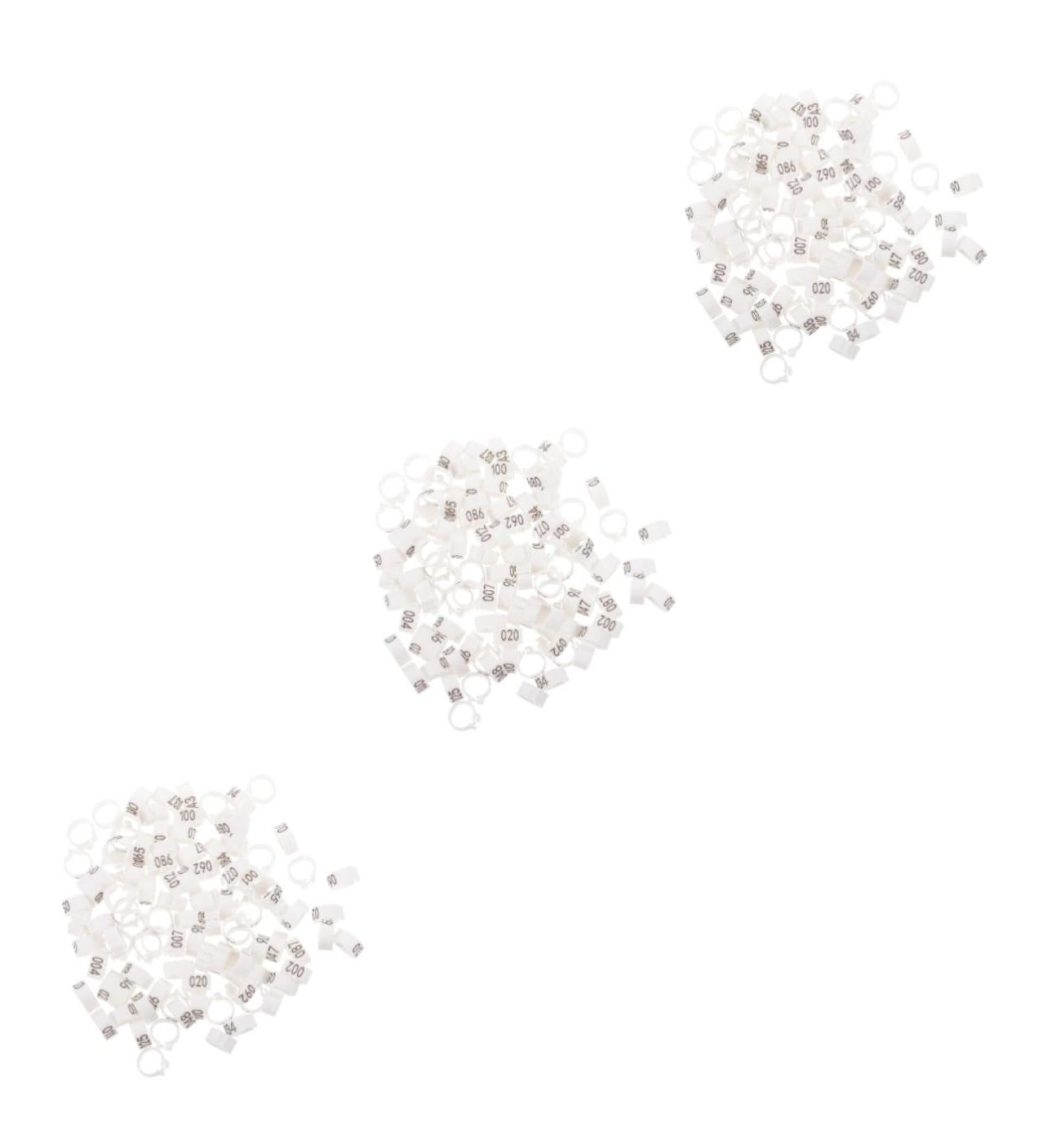 Angoily 300 Pcs Pigeon Anklet Duck Where Clip Chicken Ankle Ring Pigeons Ring Bands Parrot Label Tape Baby 1.3X1.3CMx3pcs Whitex3pcs - Buy Online on SooperMarket.com