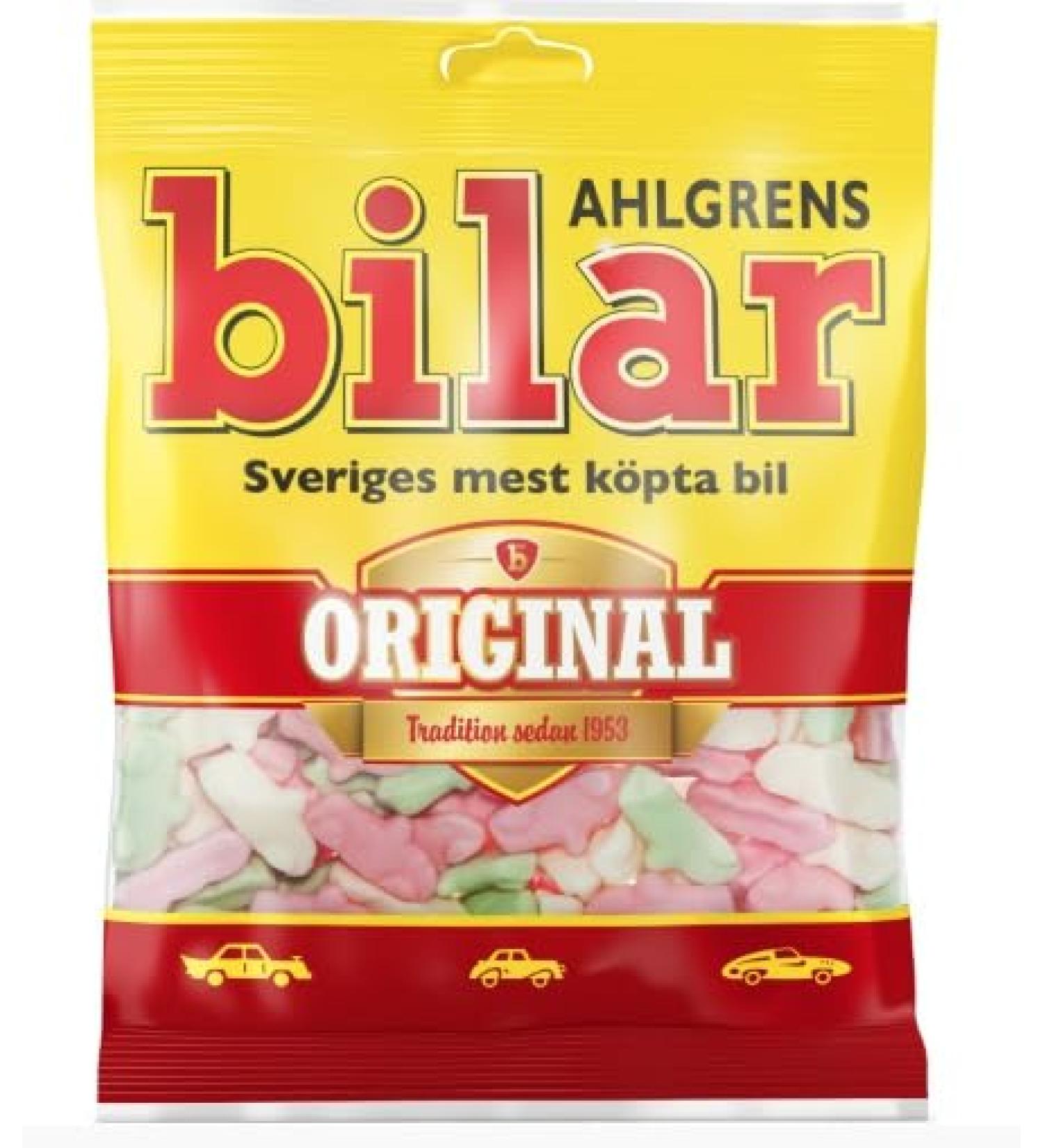 Ahlgrens Bilar Original Fruity Marshmallow Sweets 200g - Pack of 3