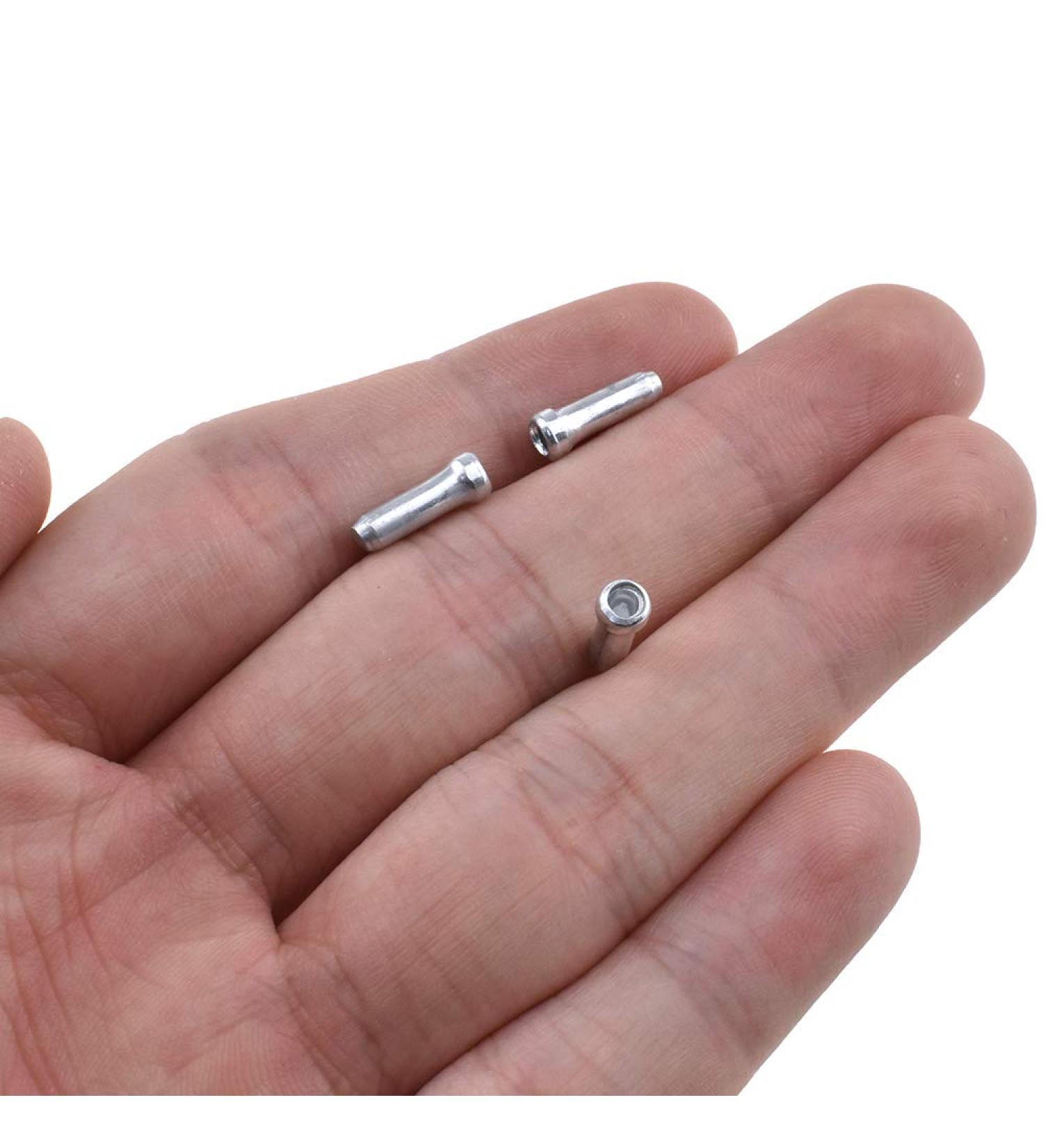 Yadaland 11.8mm Aluminum Bicycle Cable End Caps - 100 Pieces for Mountain and Road Bike Brake Tips Shifter - Buy Online on SooperMarket.com