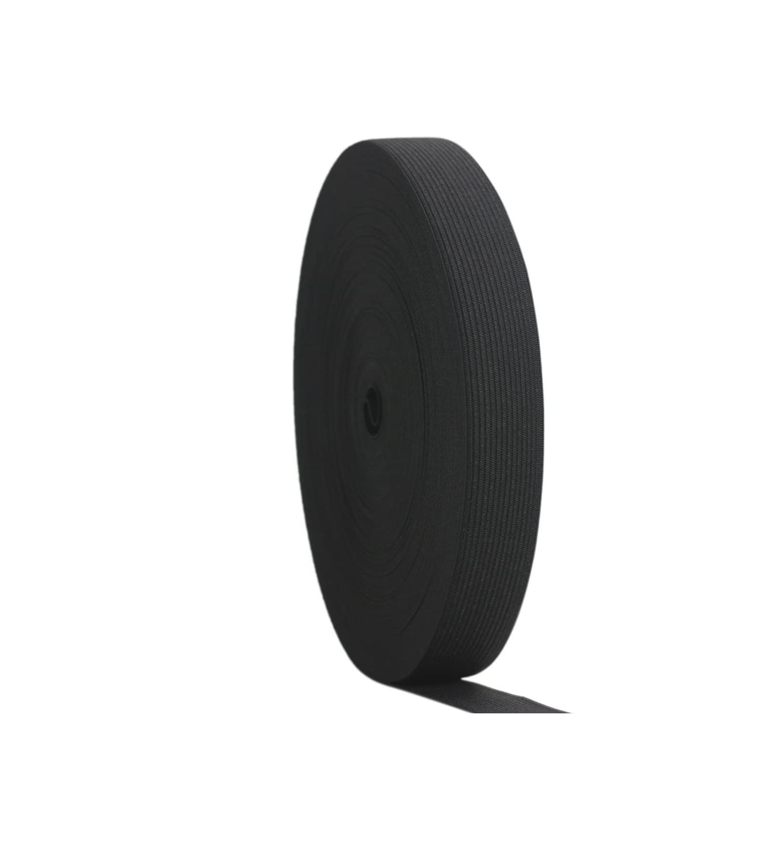 1'' Black Wide Knit Elastic Spool - 40 Yards | Heavy Stretchy Band for DIY Sewing Craft | High Elasticity Knit Band - 1 25mm Black - Buy Online on SooperMarket.com