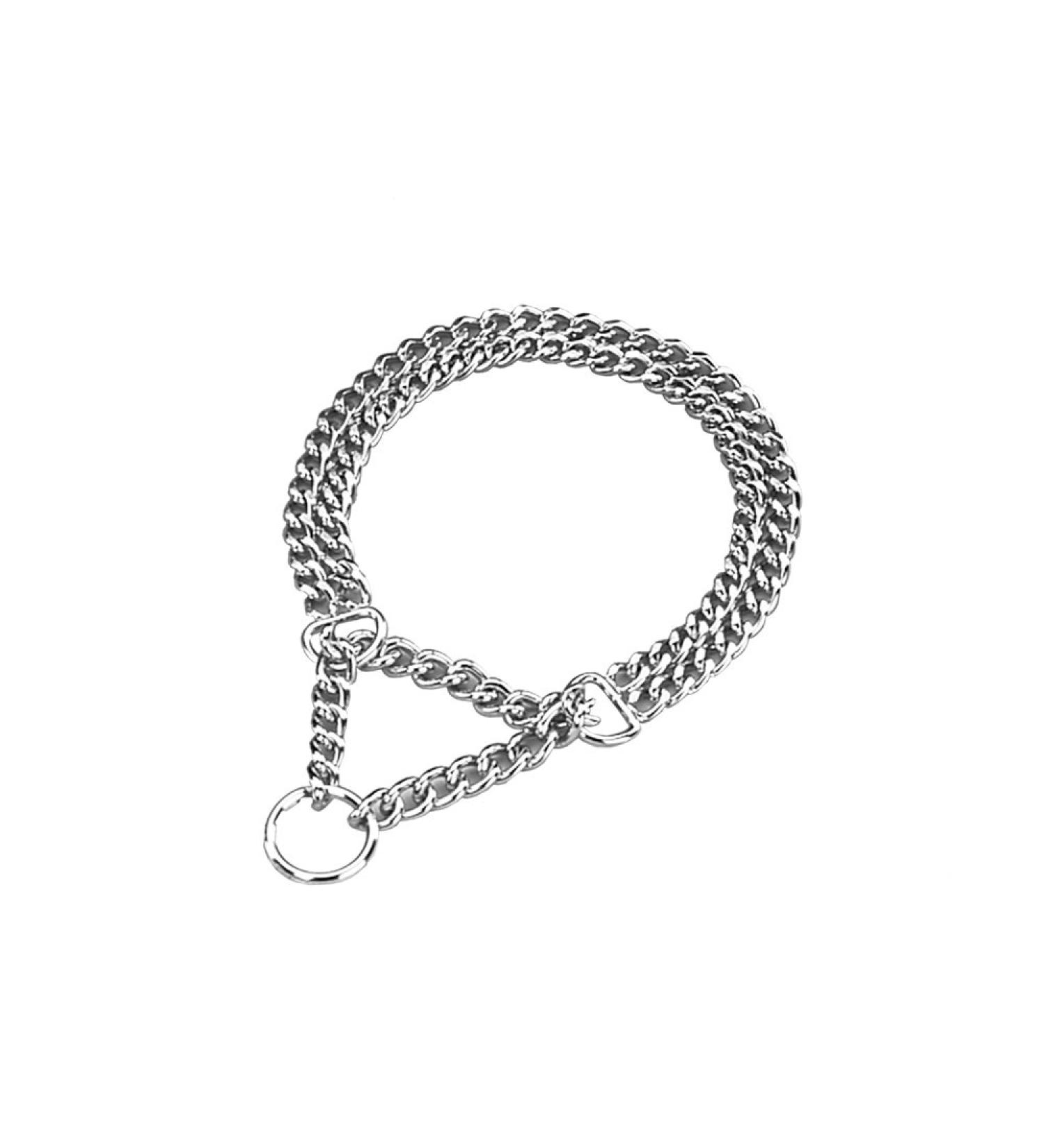Nobby chain choker two-row chrome M 55 cm 2.5 mm length 55 cm
