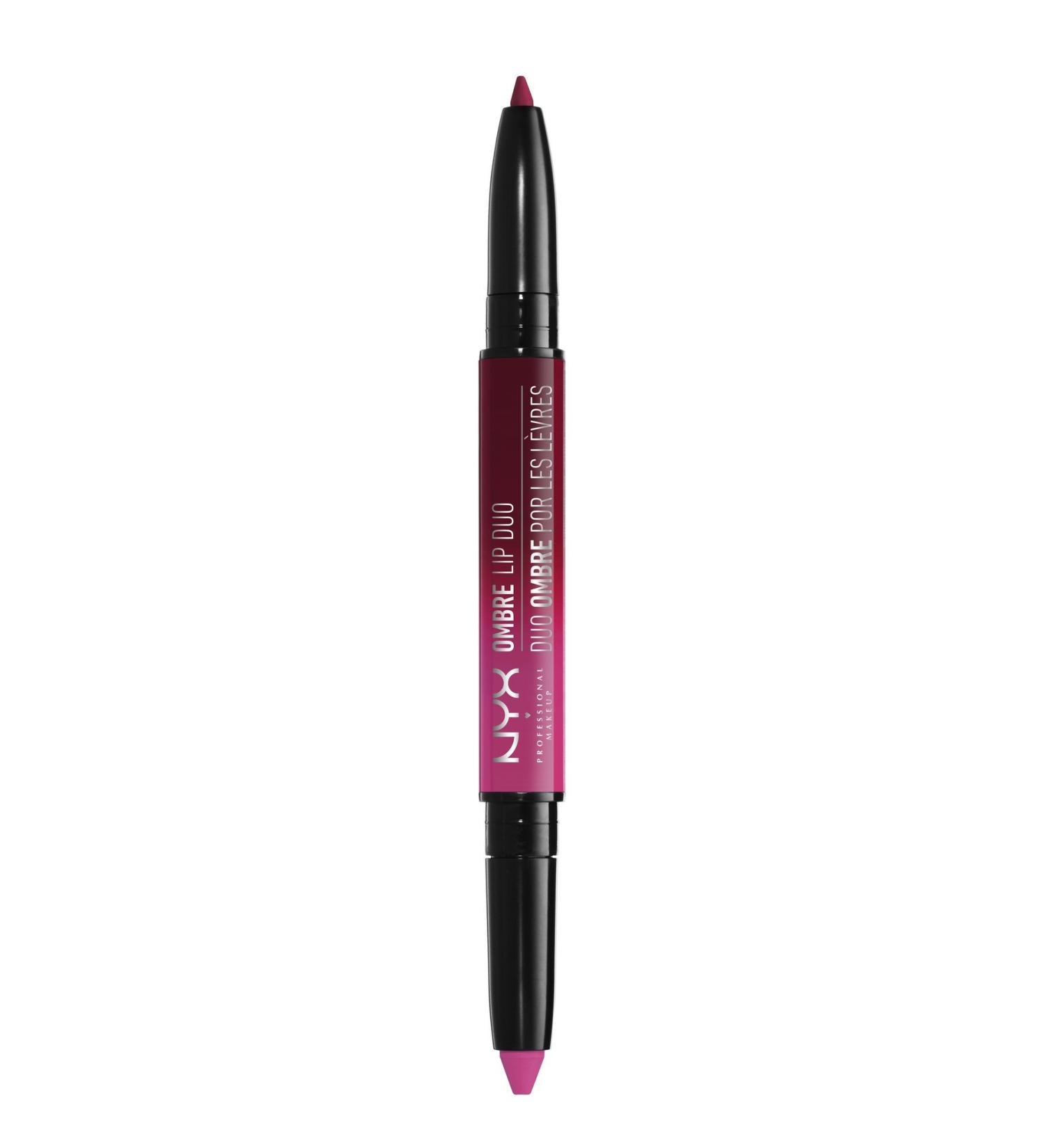 NYX Ombre Lip Duo Hollywood & Wine- Long-Lasting Lip Color for a Bold Look - Buy Online on SooperMarket.com
