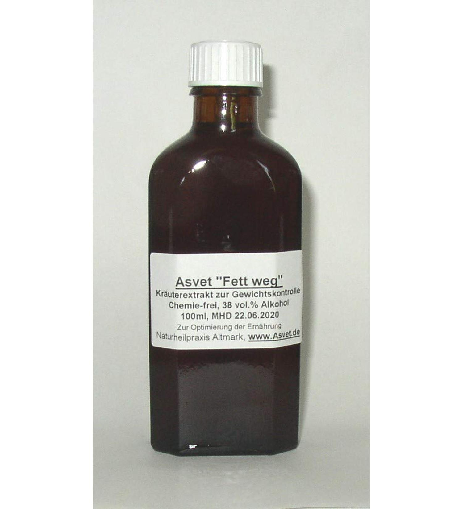 ASVET 100ML Fat Way herbal drops for losing weight 100% vegan + natural appeti inhemmer fat burner for body digestion + metabolism