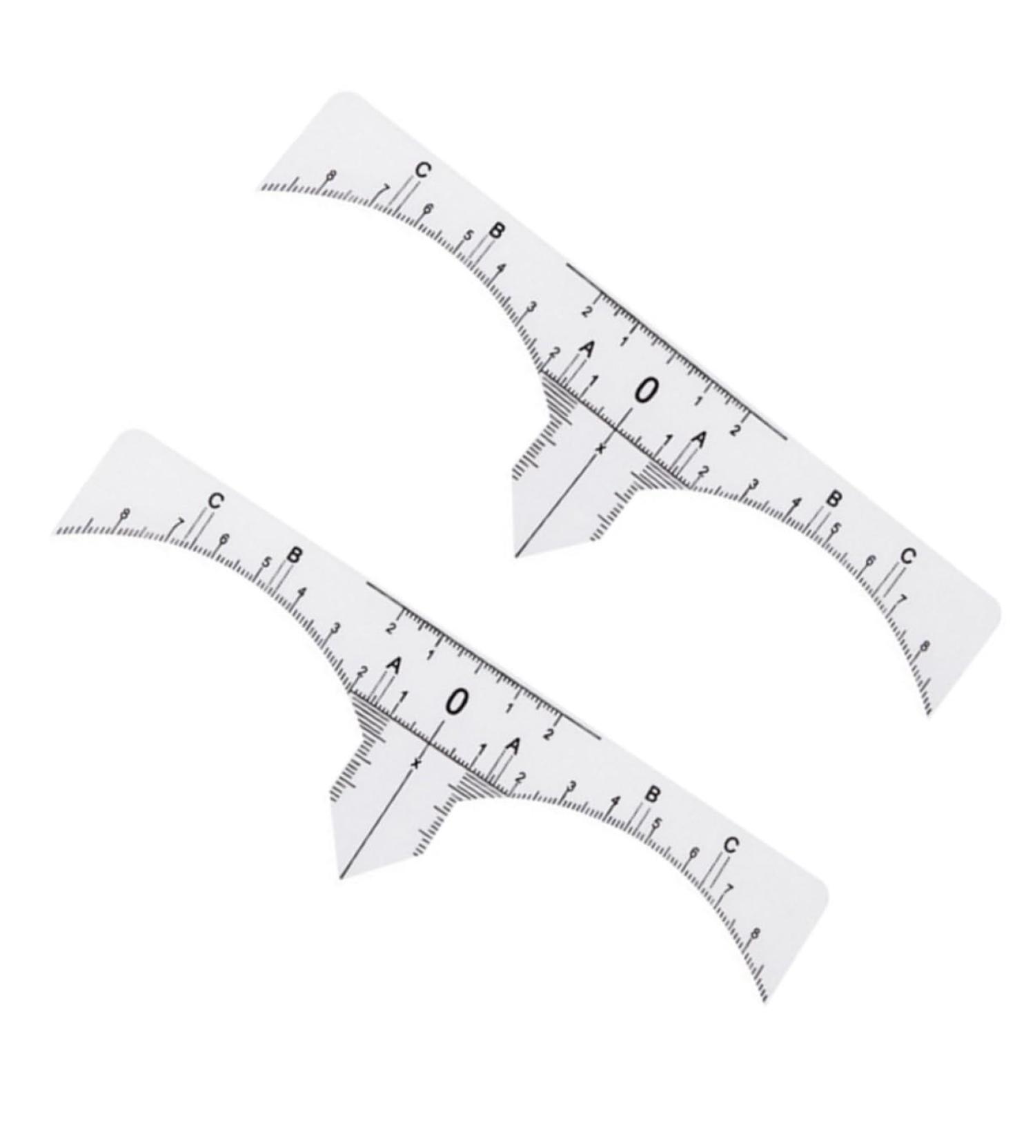 Baluue 10pcs Set Eyebrow Stencil Microblading Eyebrow Ruler Brow Ruler Sticker Eyebrow Template White - Buy Online on SooperMarket.com