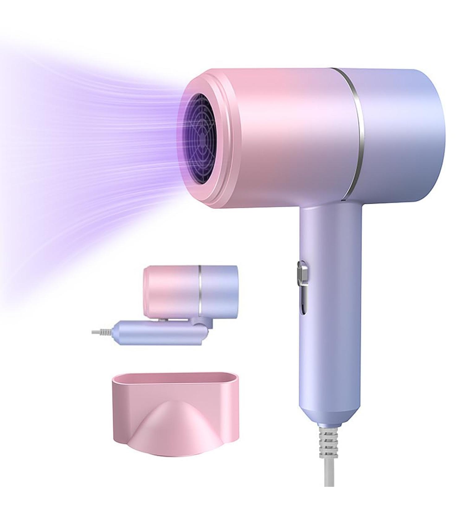 Hojalis Hair Dryer Foldable Travel Hair Dryer Professional Hairdryer Small Hair Dryer Powerful Hair Dryer with Hot and Cold Button Fast Drying Ionic Hairdryer for Women Men Salon Home Travel - Buy Online on SooperMarket.com