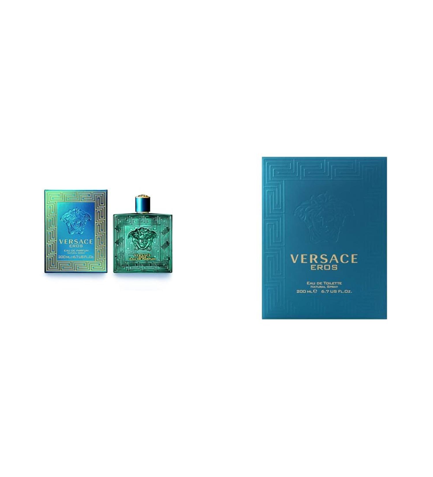 Versace Eros for Men Eau de Parfum Spray 6.7 Ounce & Eros for Men 6.7 oz Eau de Toilette Spray - Buy Online on SooperMarket.com