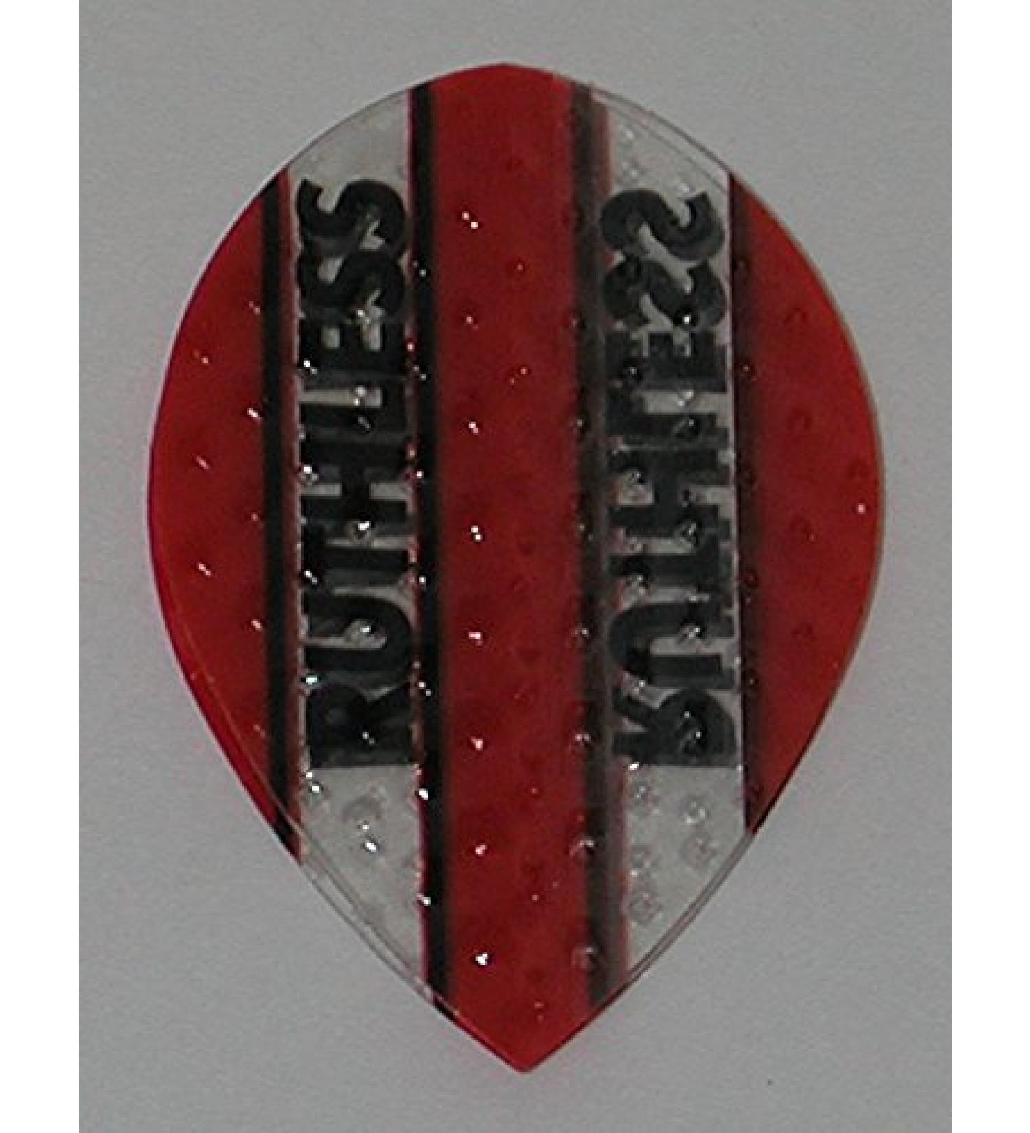 US Darts 3 Sets (9 Flights) Xtra Strong Ruthless RED Pear Shape Flights - Dimplex Style