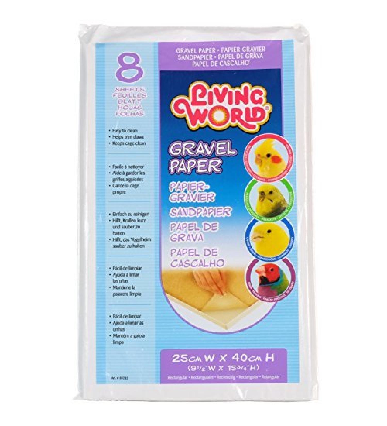 Living World Gravel Paper 9-1/2 Inches x 15-3/4 Inches (8/Pack)