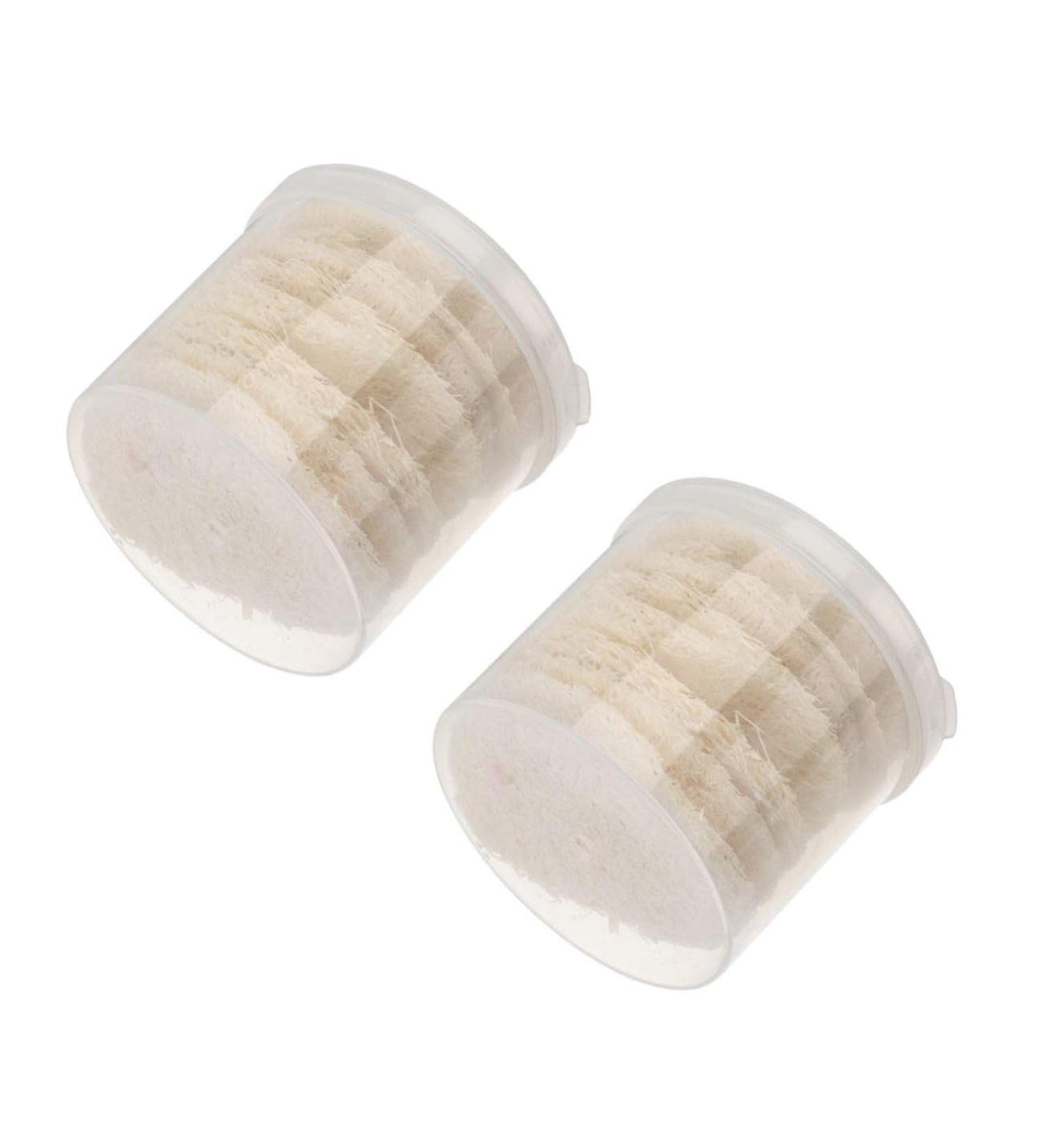 NOLITOY Natural Bath Sponge - 20pcs Loofah Facial Exfoliating Pads & Body Puffs for Shower - White Cosmetic Skin Care Tools - Buy Online on SooperMarket.com
