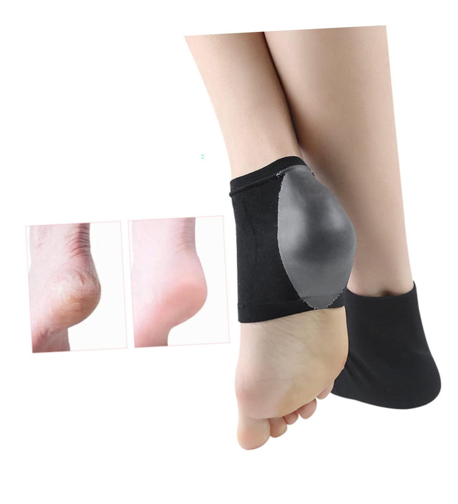 minkissy 1 Pair High Heel Shoes Heel Socks Heel Sleeves for Cracked Heels Heel Care Socks Foot Sleeve Socks with Pad Plantar Sock Arch Support Sleeves Spa Men and Women Dry Skin 10.5*8.5cm - Buy Online on SooperMarket.com