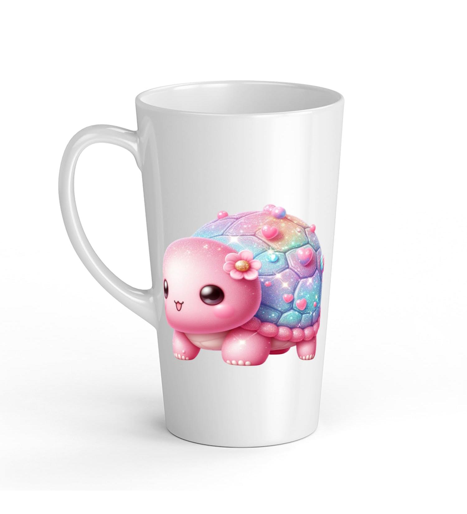 White Ceramic Baby Turtle Mug - Large 483 ml Perfect for Hot Chocolate or Milk Fun and Easy to Use