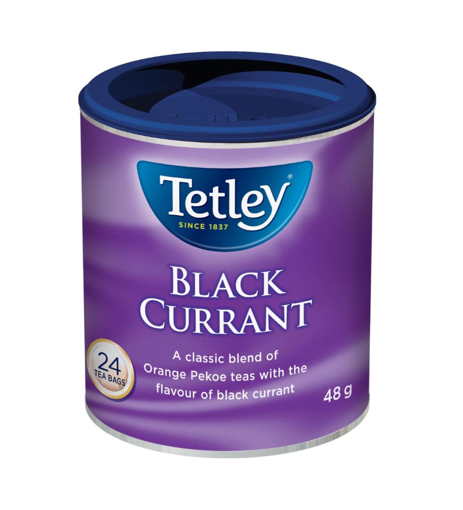 Tetley Black Currant Black Tea - 24 Tea Bags 48 Grams Contains Caffeine BlackCurrantSpecialtyTea - Buy Online on SooperMarket.com